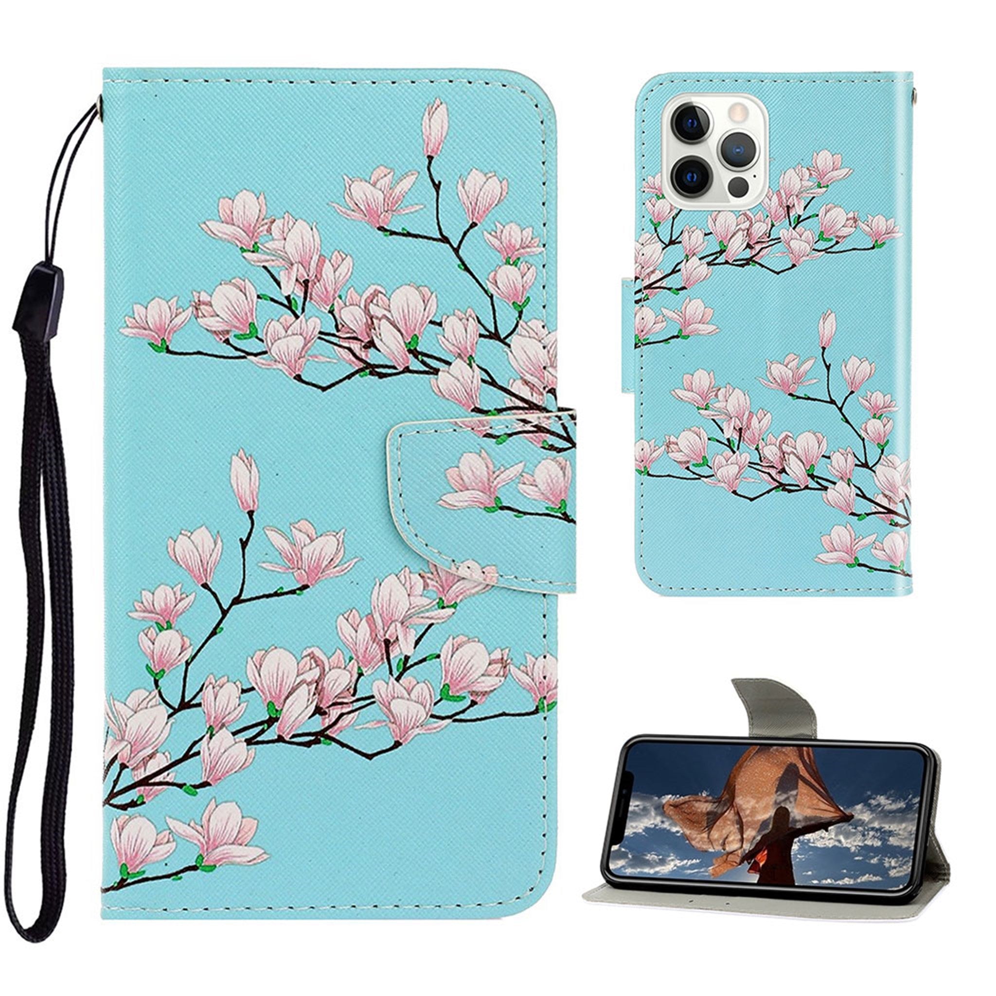 Wonderland iPhone 13 Pro Max flip case - Peach Flower