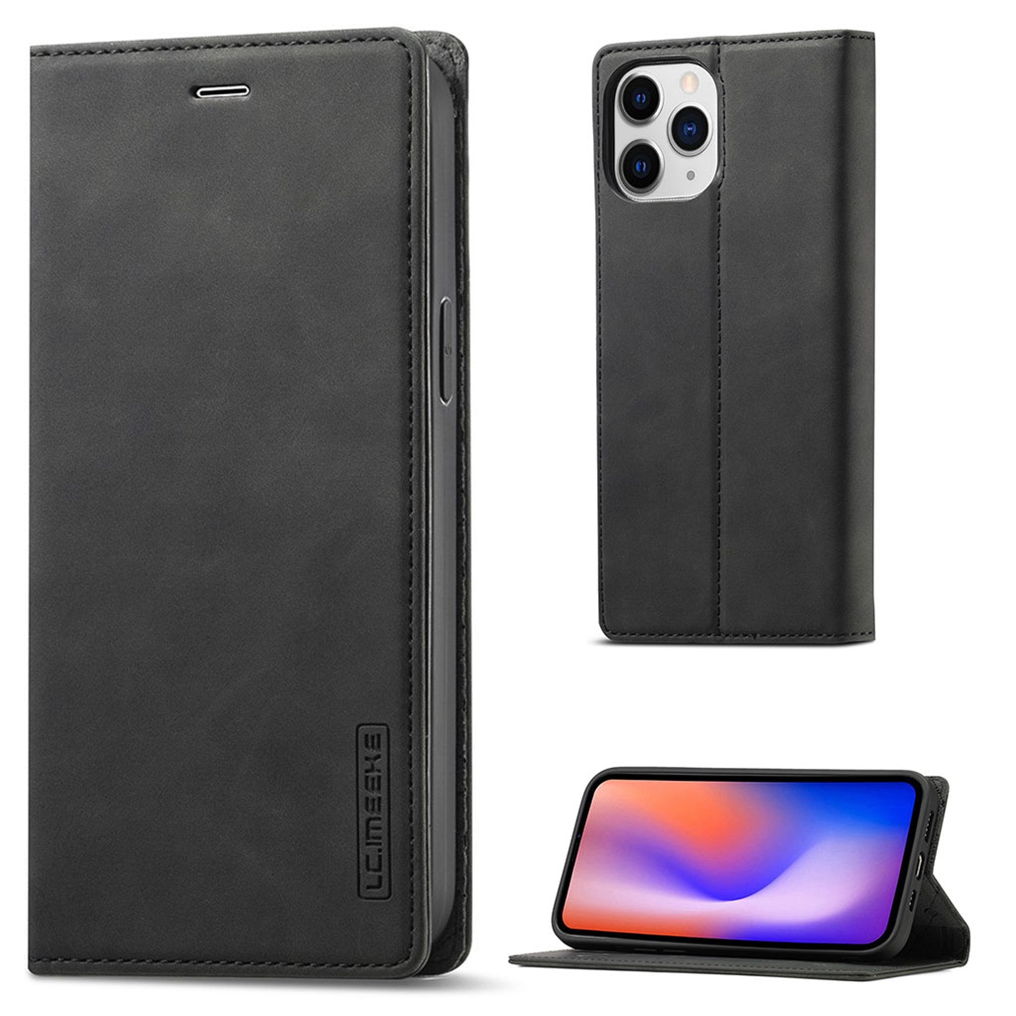 LC.IMEEKE iPhone 13 Pro Max Flip Case - Black