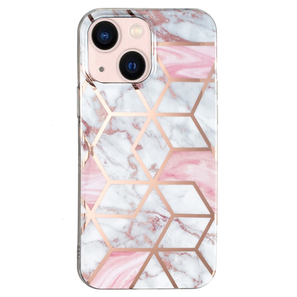 Marble iPhone 13 Mini case - Pink / White Marble
