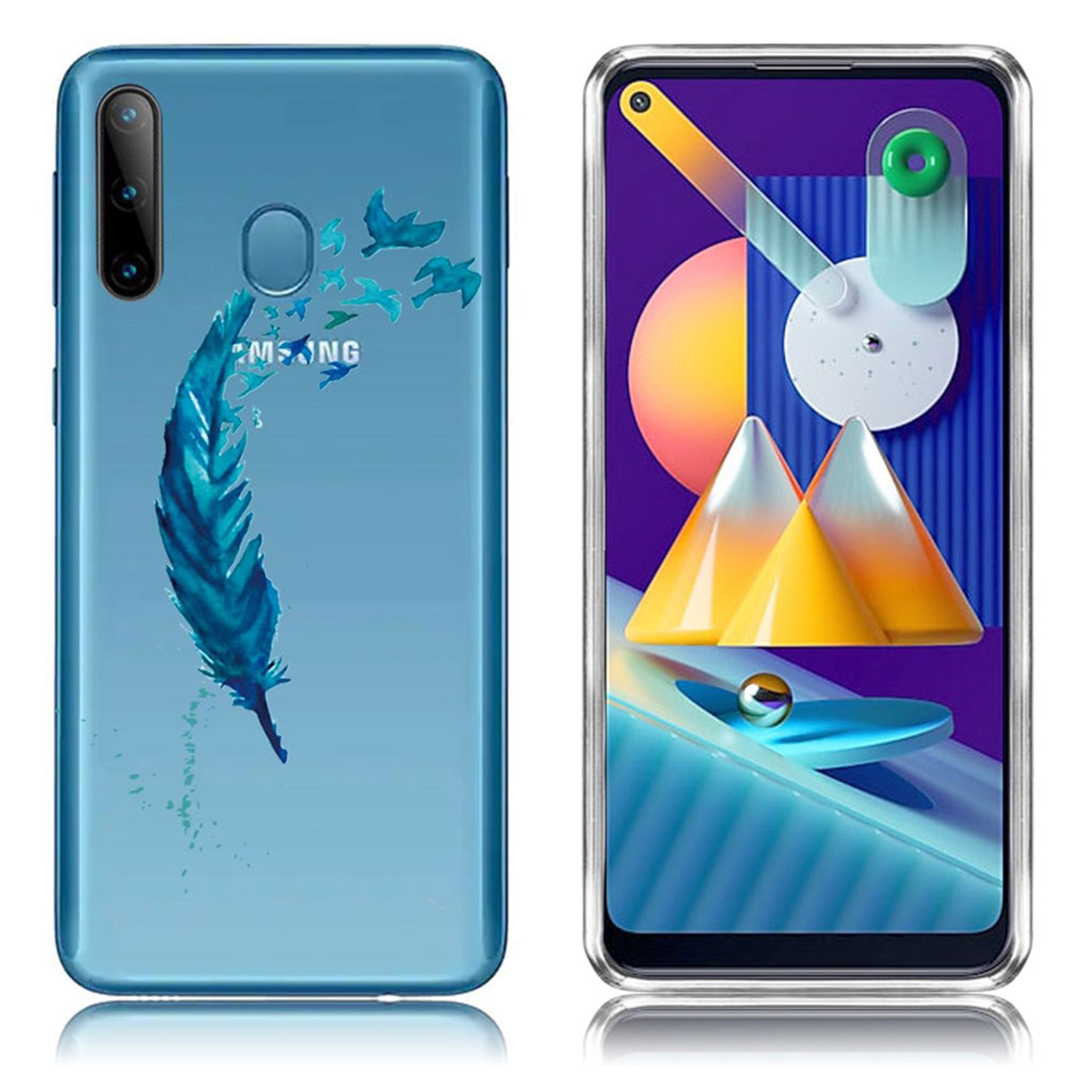 Deco Samsung Galaxy A11 / M11 case - Blue Feather