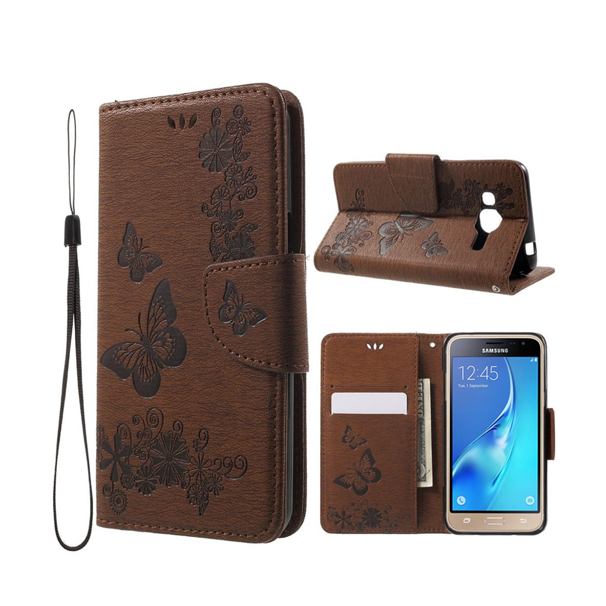 Moberg Samsung Galaxy J3 (2016) Leather Flip Case - Brown