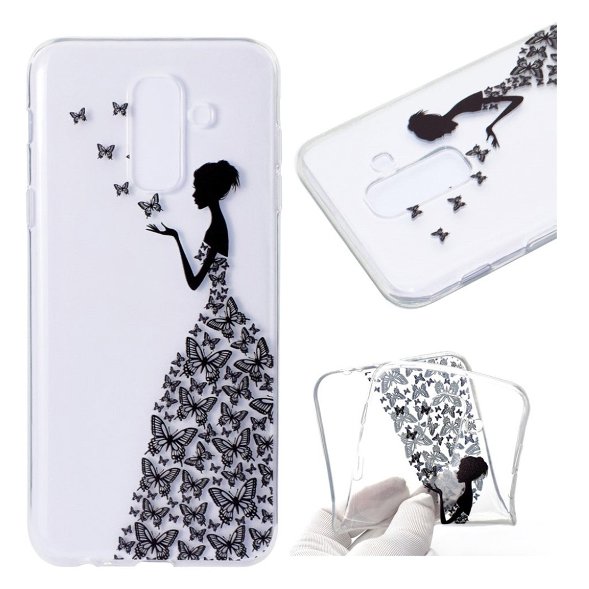 Samsung Galaxy A6 Plus pattern printing soft case - Butterfly and Beauty