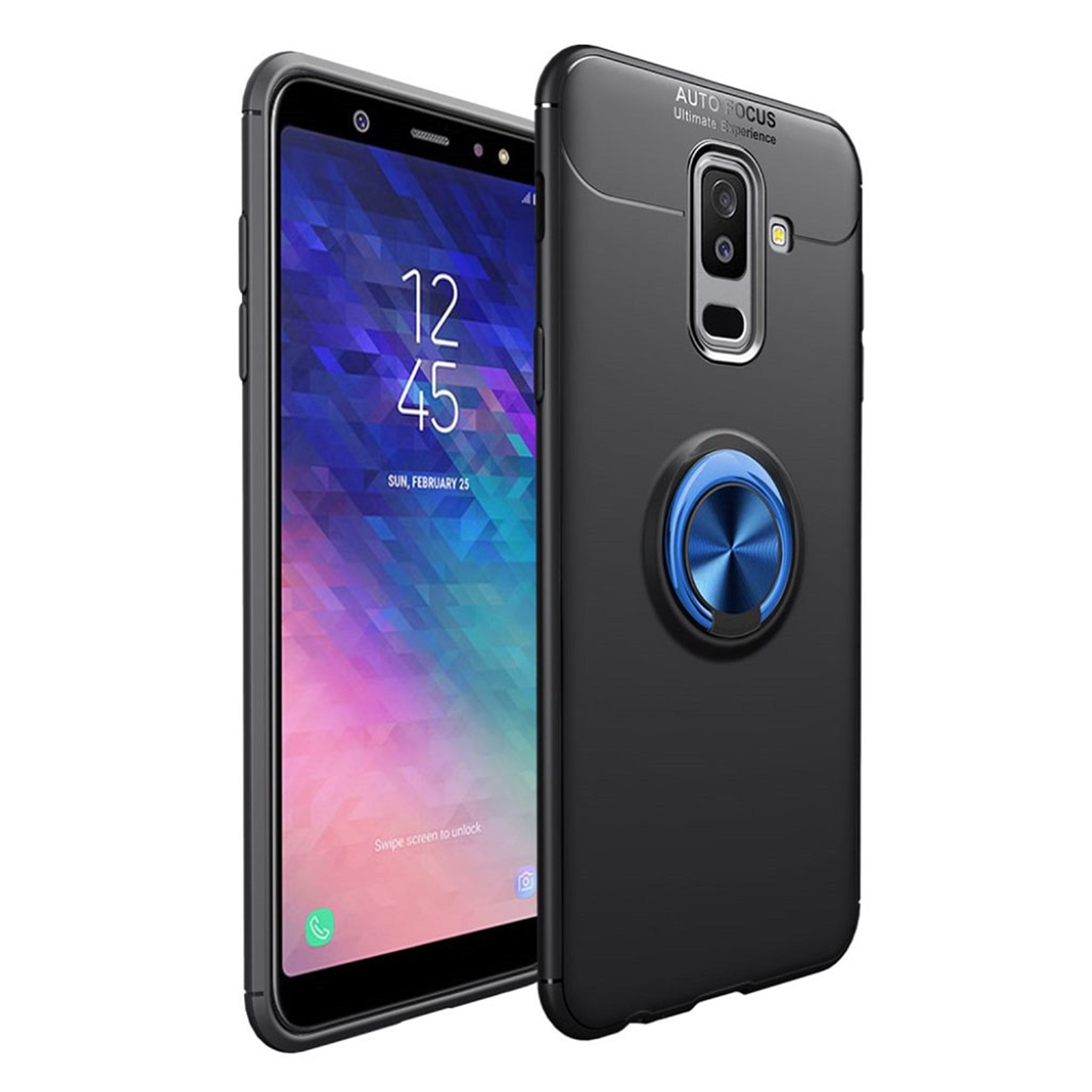 Samsung Galaxy A6 Plus (2018) kickstand combo case - Black / Blue