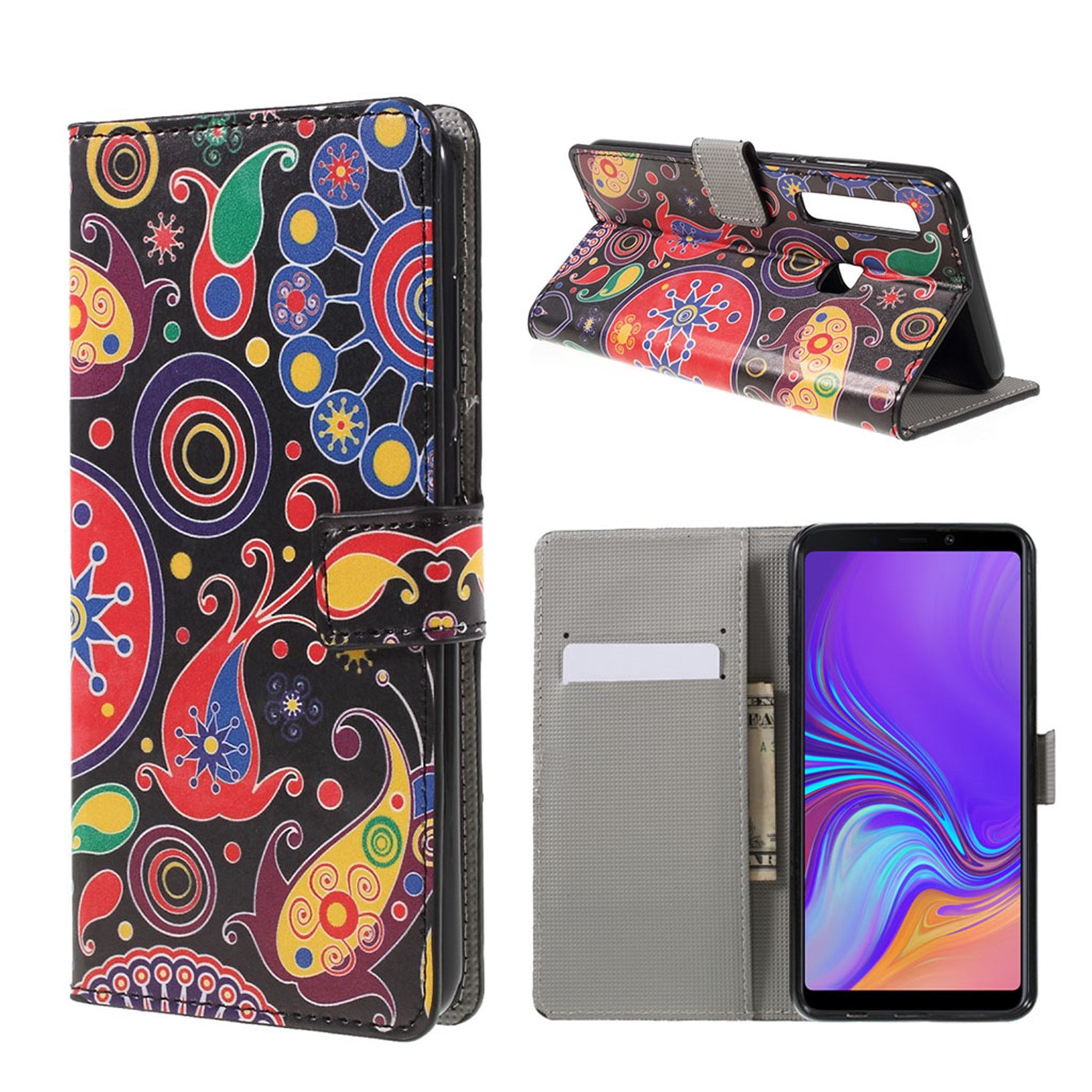 Samsung Galaxy A9 (2018) patterned leather flip case - Paisley Flower