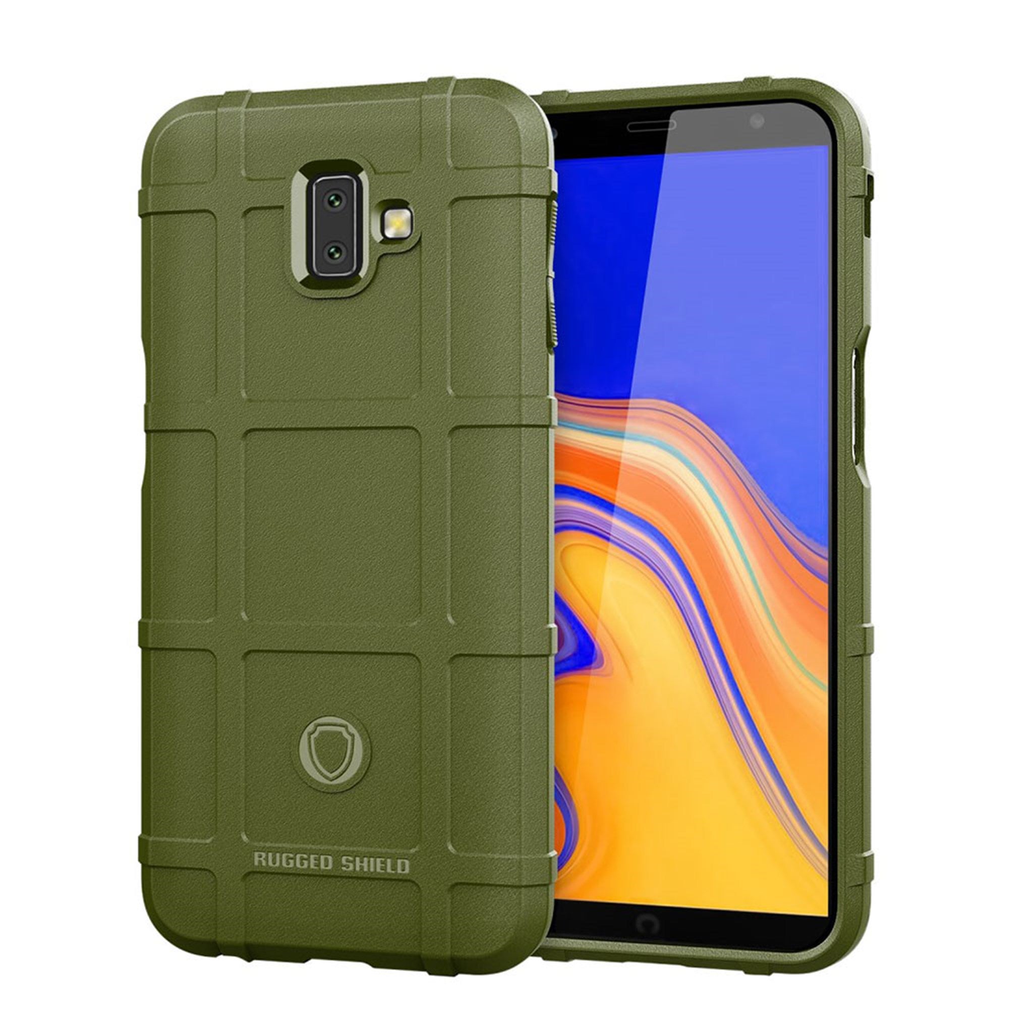 Samsung Galaxy J6 Plus (2018) anti-shock grid texture soft case - Green