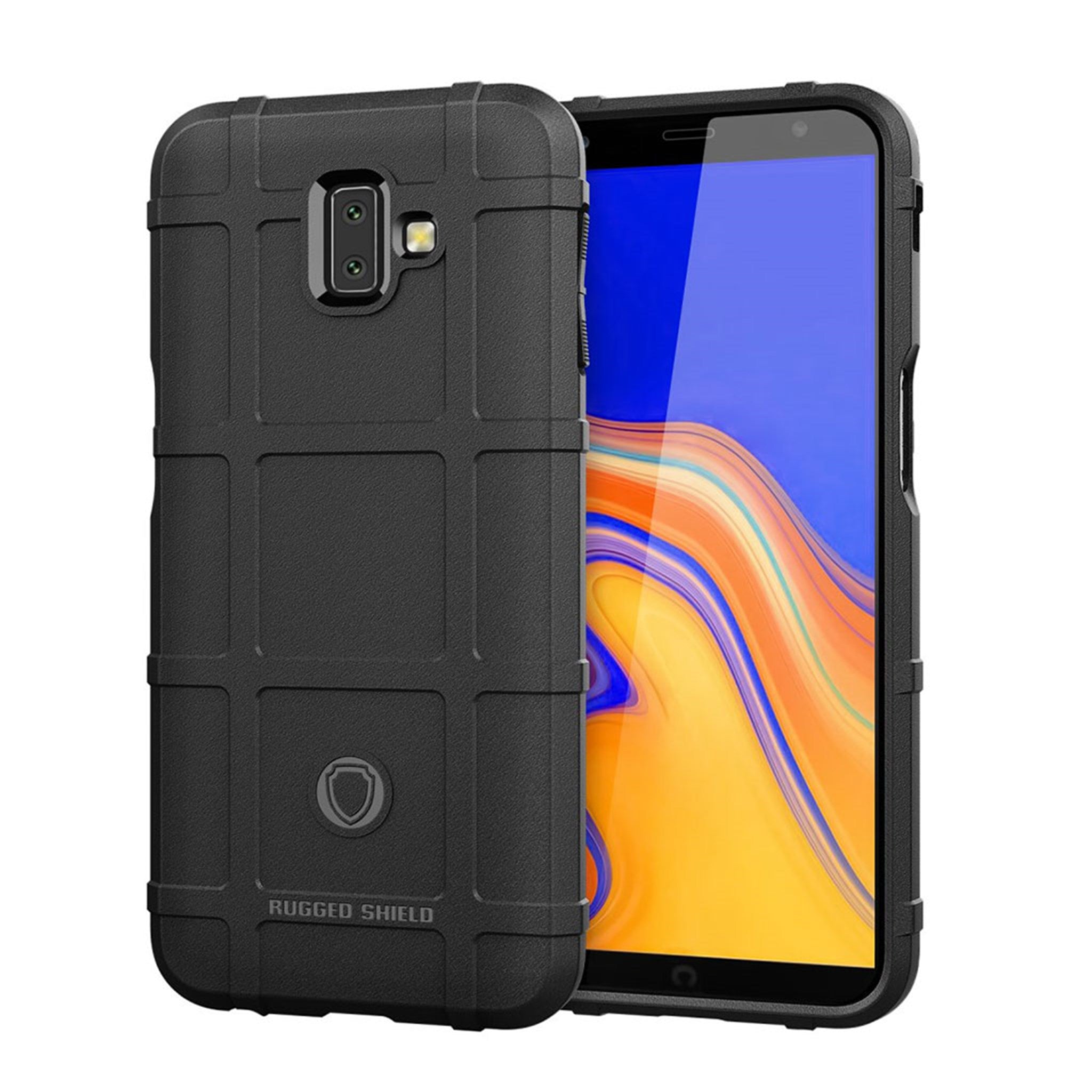Samsung Galaxy J6 Plus (2018) anti-shock grid texture soft case - Black