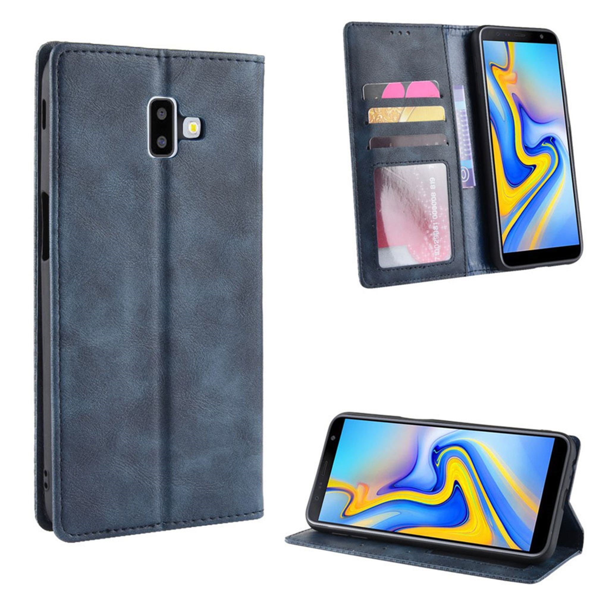 Bofink Vintage Samsung Galaxy J6 Plus (2018) leather case - Blue