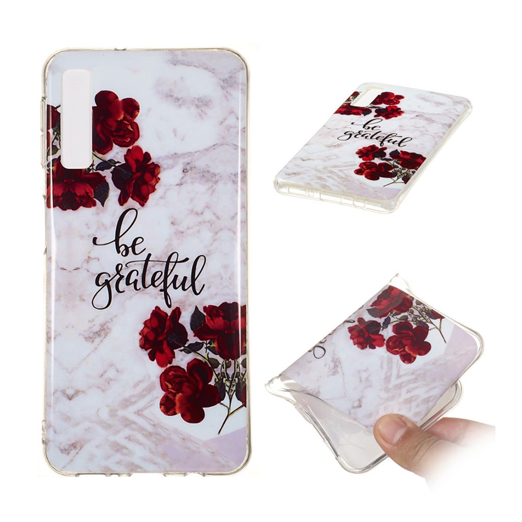 Samsung Galaxy A7 (2018) marble pattern flexible case - Style N