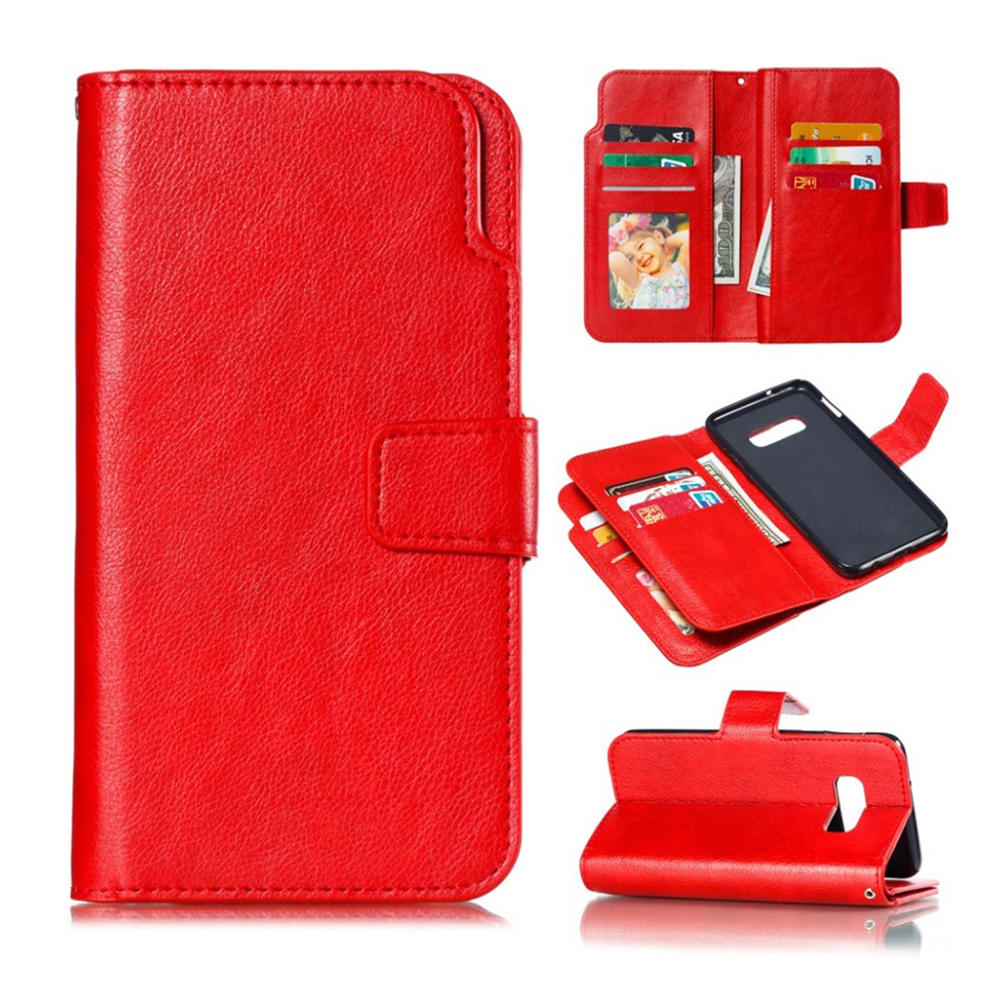 Crazy Horse Samsung Galaxy S10e leather flip case - Red