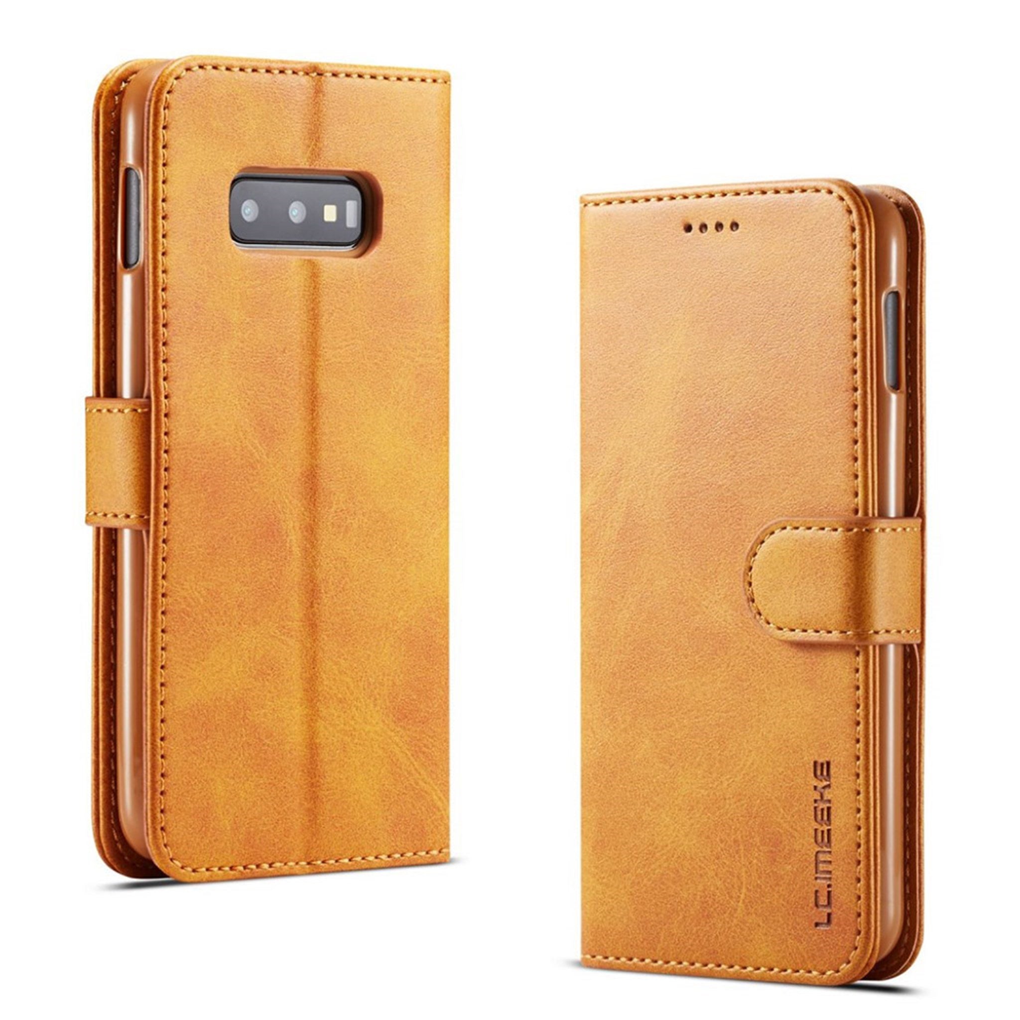 LC.IMEEKE Samsung Galaxy S10e wallet case - Brown