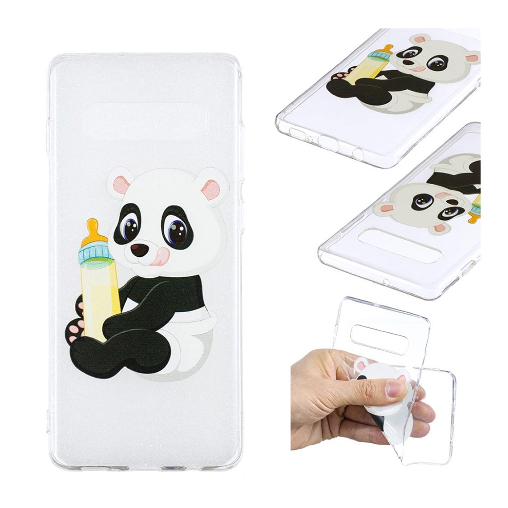 Samsung Galaxy S10 Plus pattern printing case - Panda Holding a Bottle