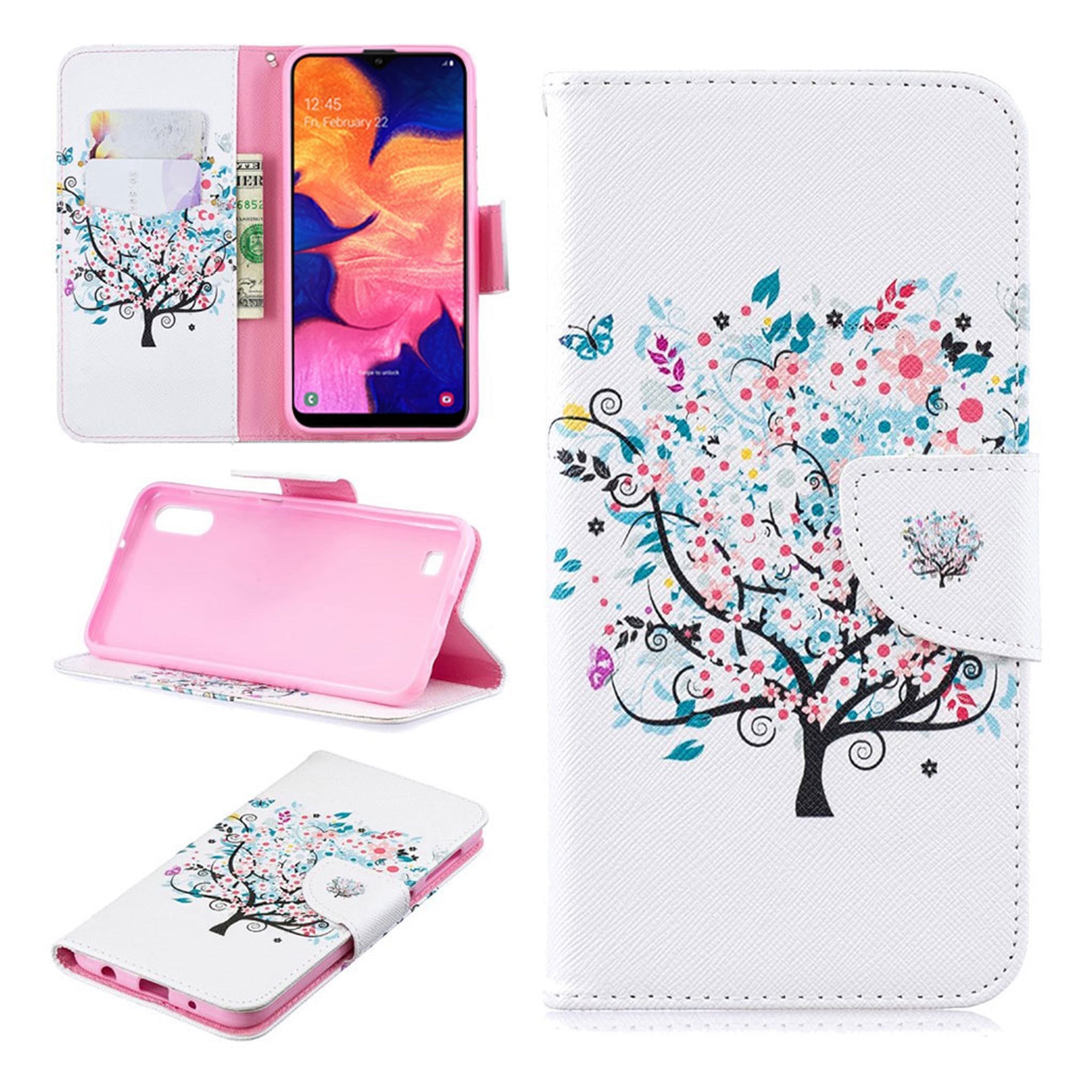 Wonderland Samsung Galaxy A10 flip case - Flowered Tree