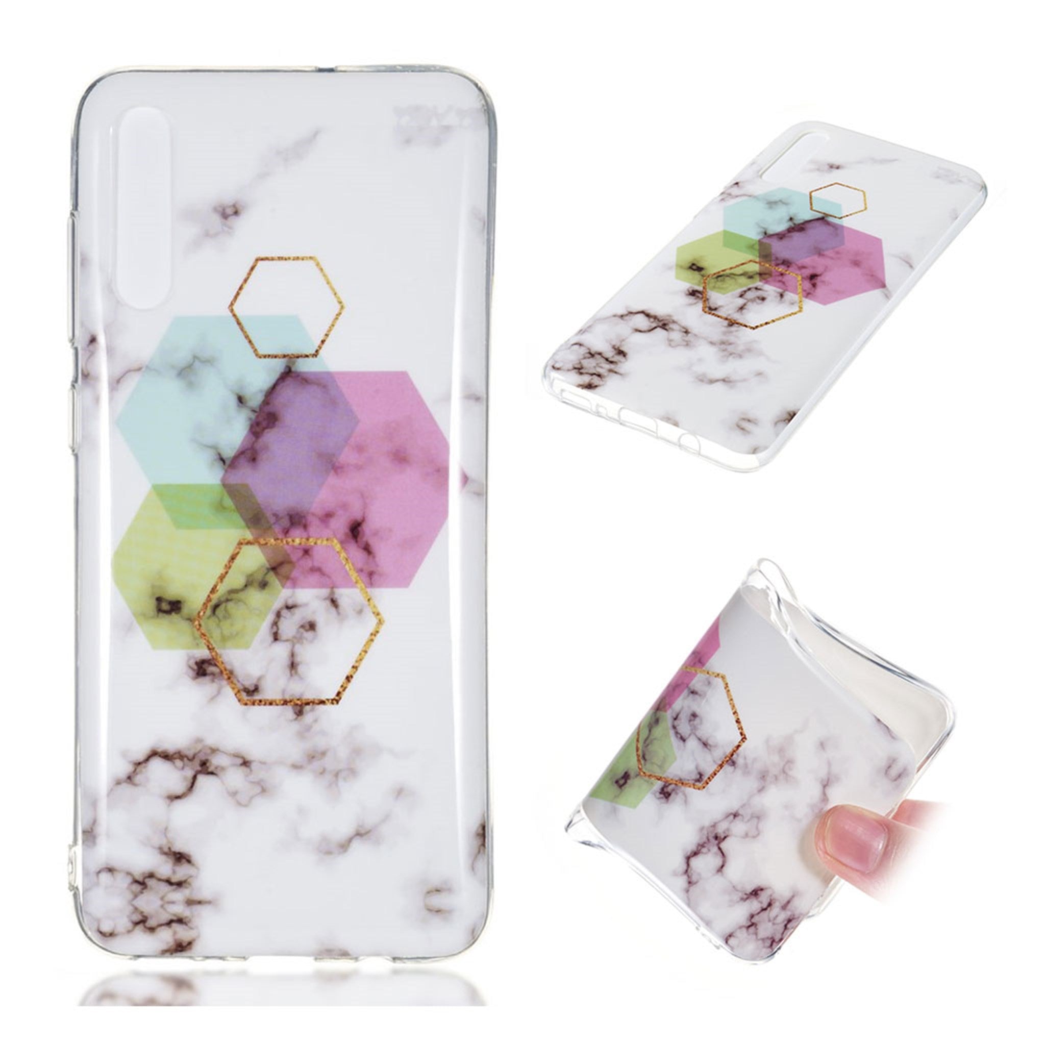 Samsung Galaxy A70 marble pattern gel case - Style T