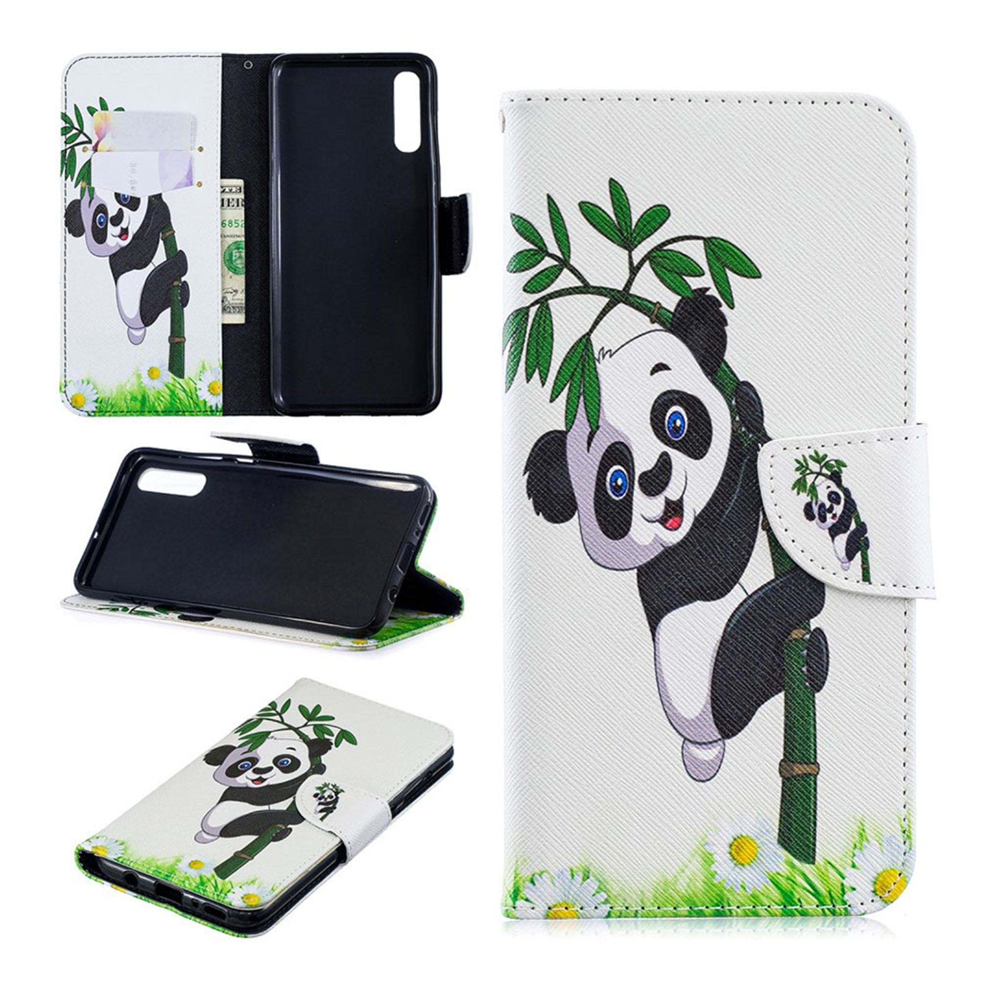 Samsung Galaxy A70 pattern leather case - Panda