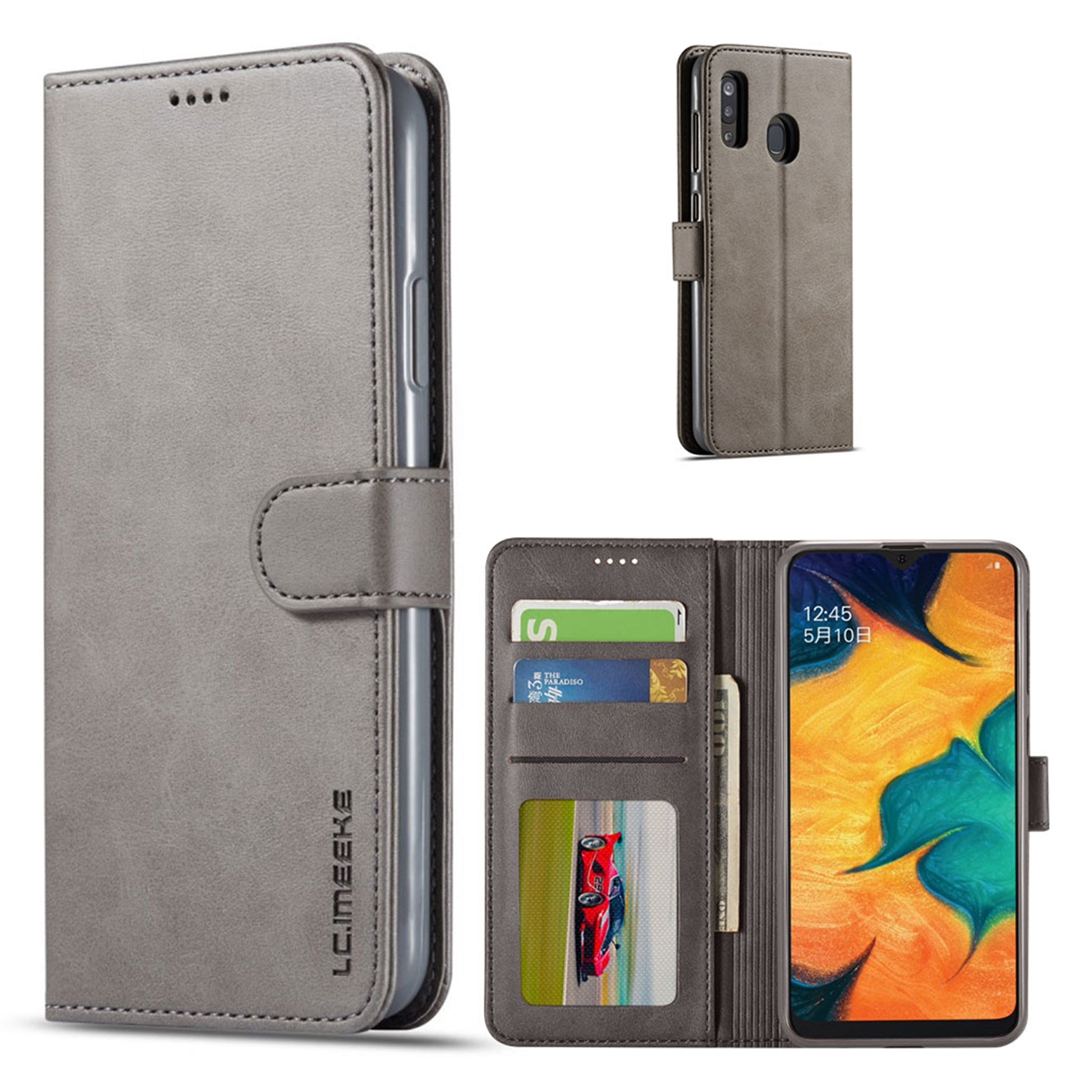 LC.IMEEKE Samsung Galaxy A40 Flip Case - Grey