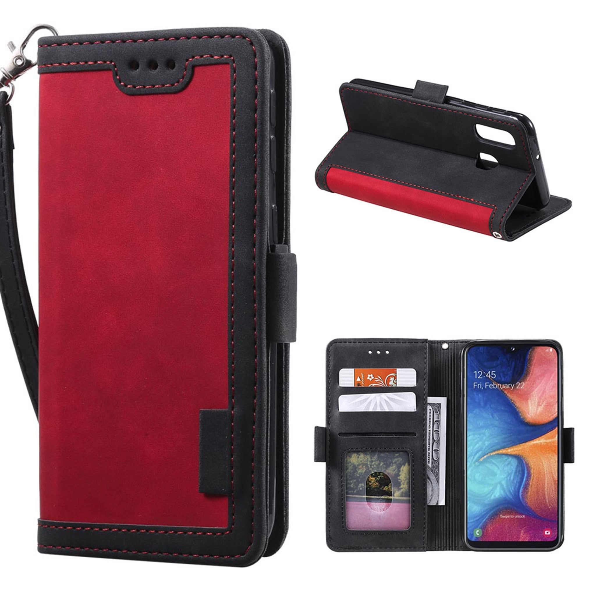 Surburbian Samsung Galaxy A20e flip case - Red