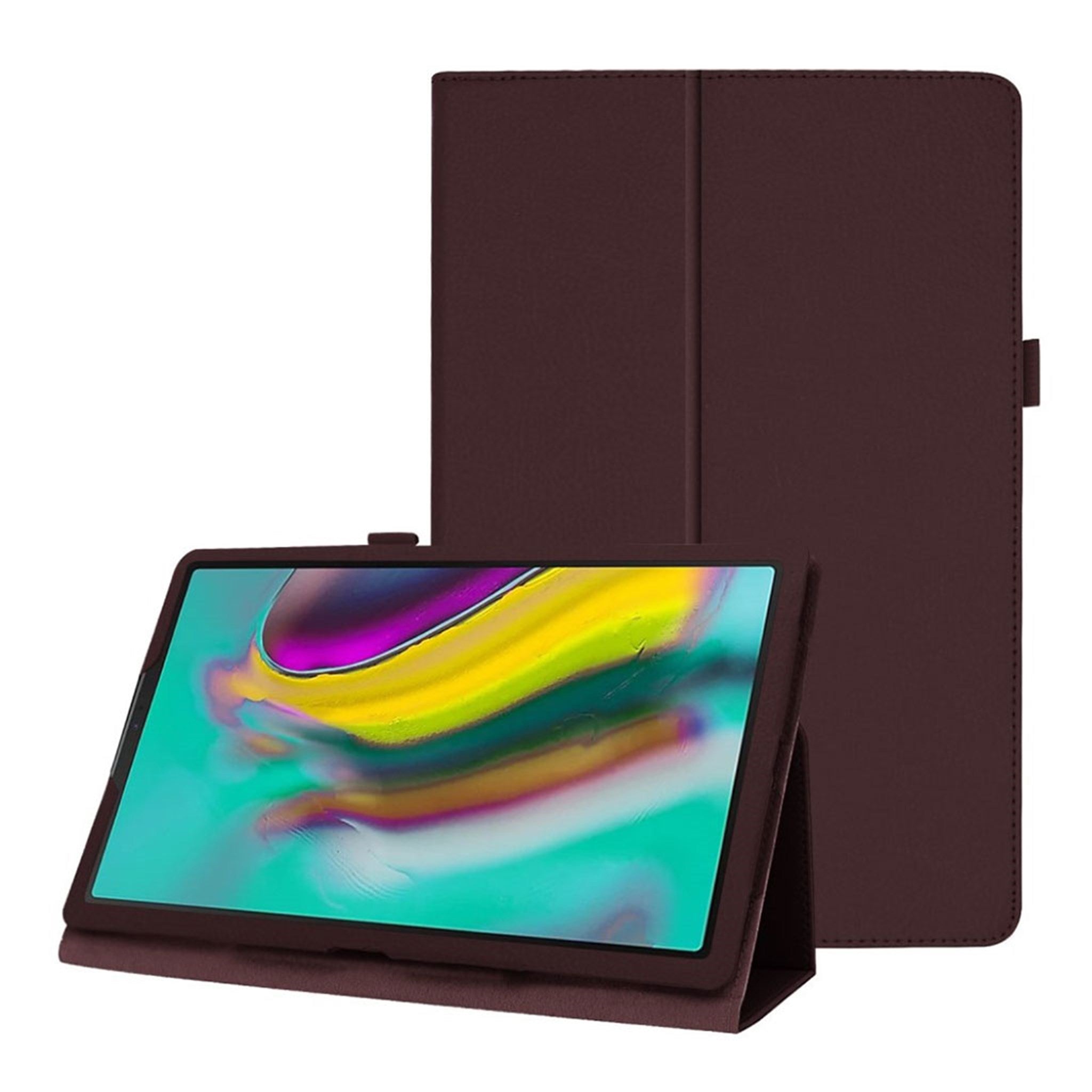 Samsung Galaxy Tab A 10.1 (2019) litchi leather case - Coffee