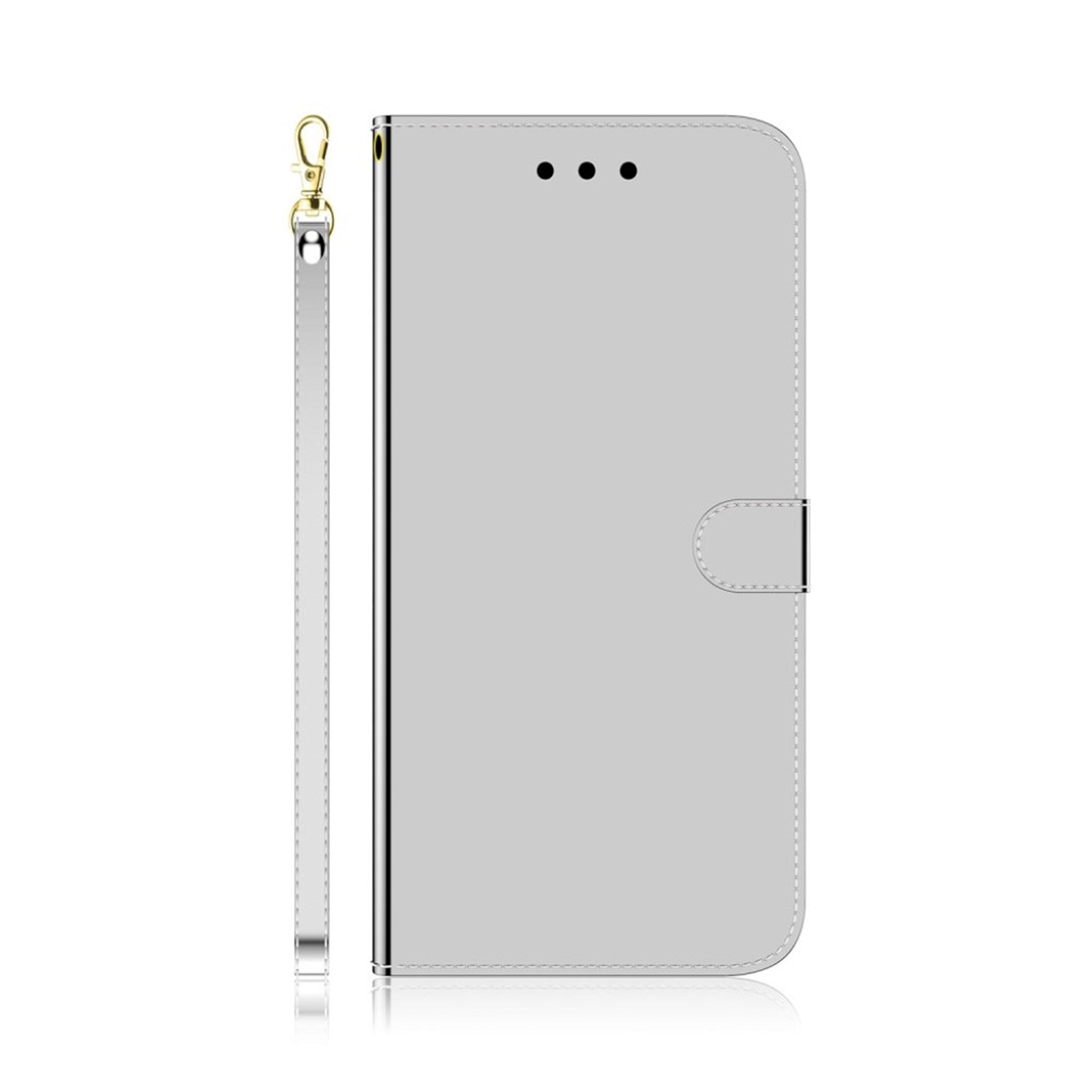 Mirror Samsung Galaxy A10s flip case - Silver