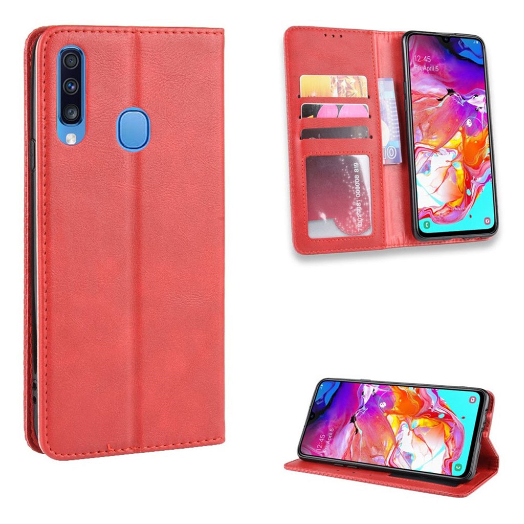 Bofink Vintage Samsung Galaxy A20s leather case - Red