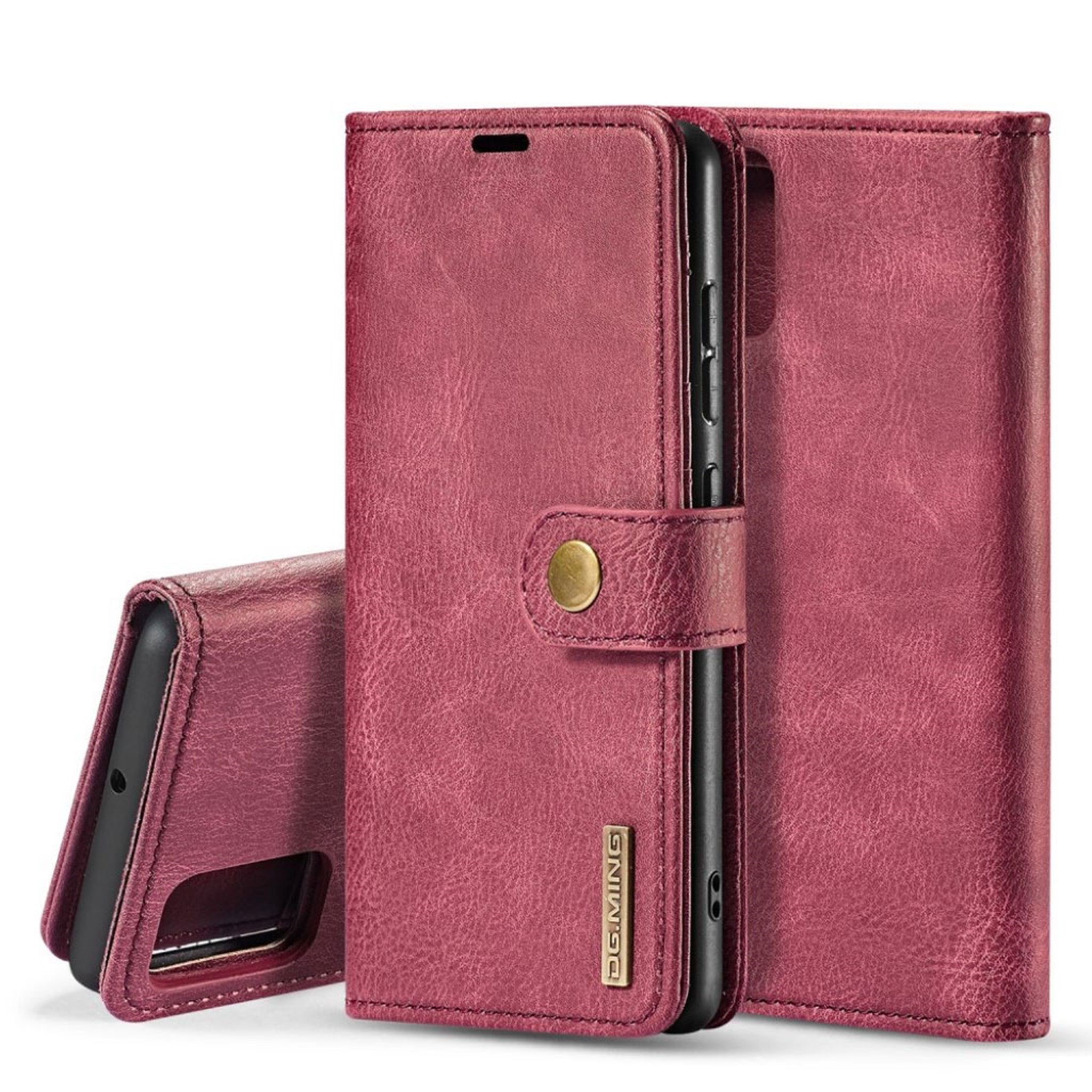 DG.MING Samsung Galaxy A51 2-in-1 Wallet Case - Red
