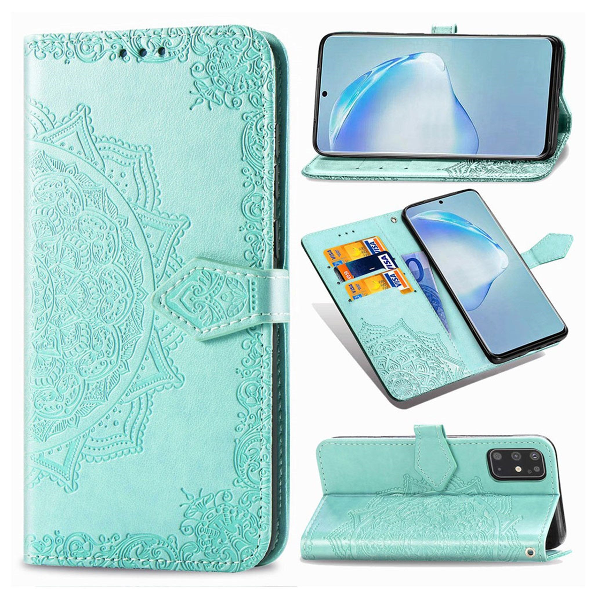 Mandala Samsung Galaxy S20 Plus Flip case - Cyan
