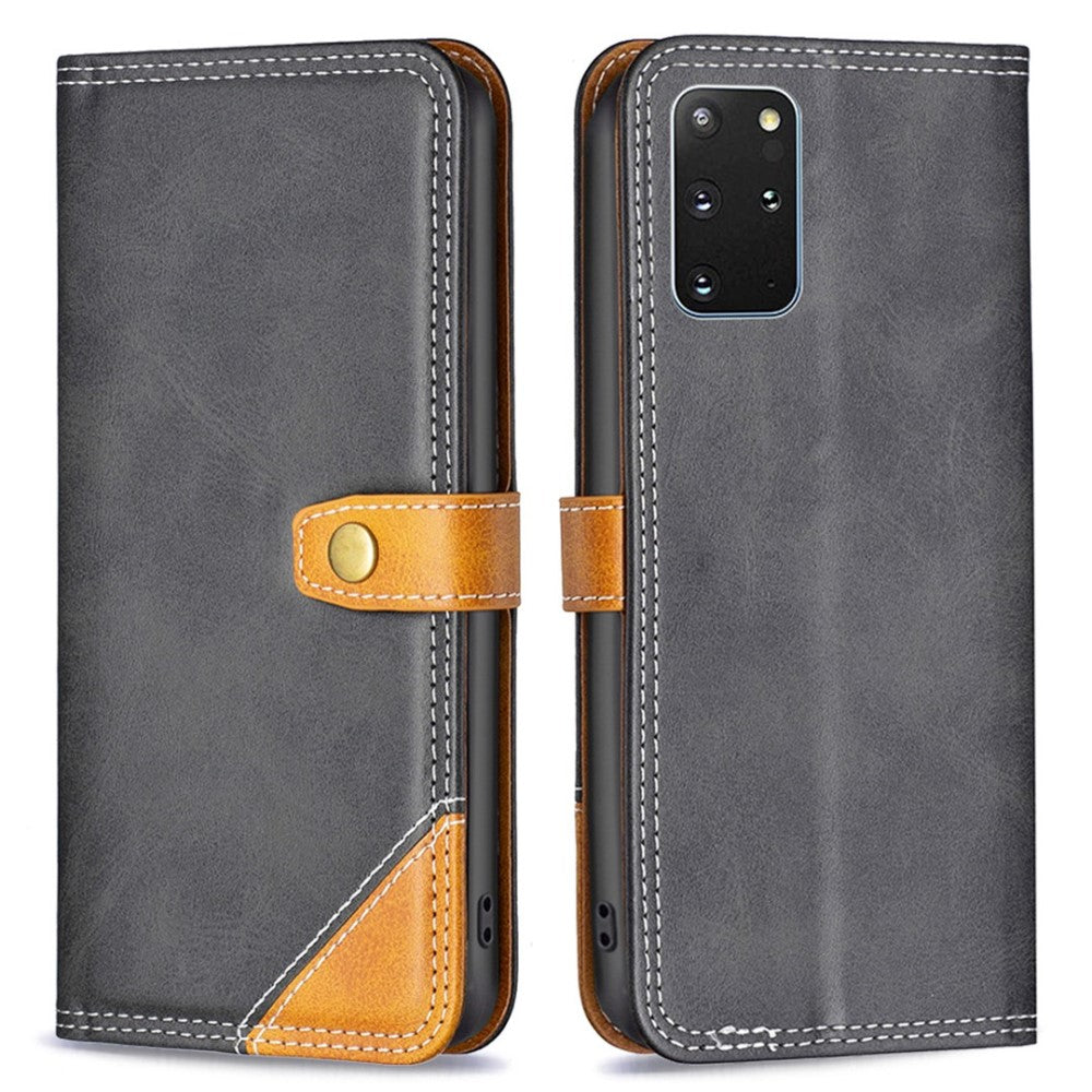 BINFEN two-color leather case for Samsung Galaxy S20 Plus - Black