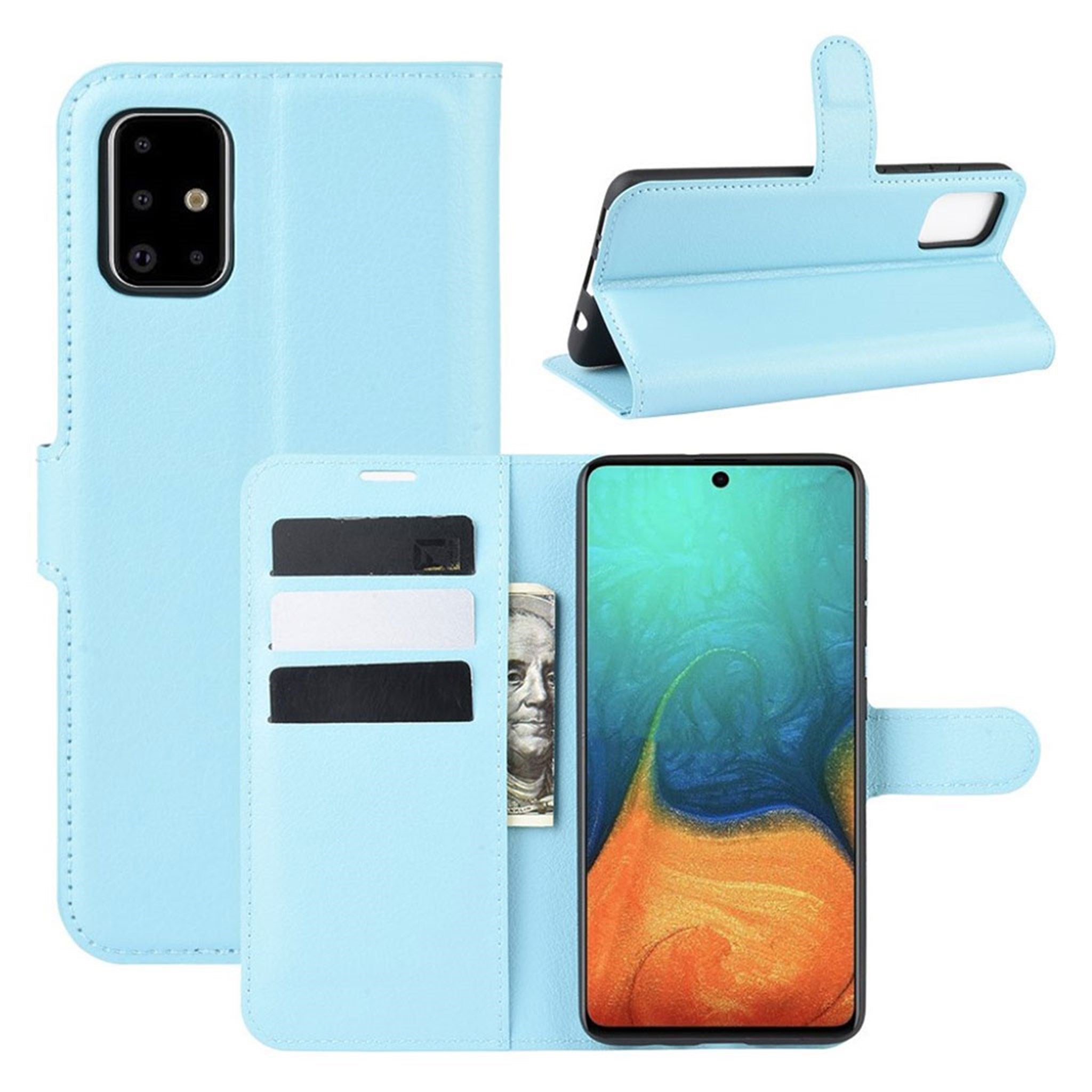 Classic Samsung Galaxy A71 flip case - Baby Blue