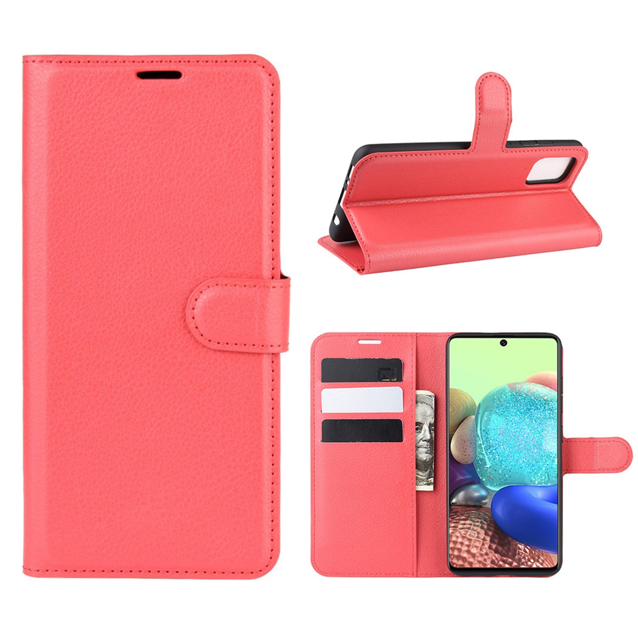 Classic Samsung Galaxy A71 5G flip case - Red