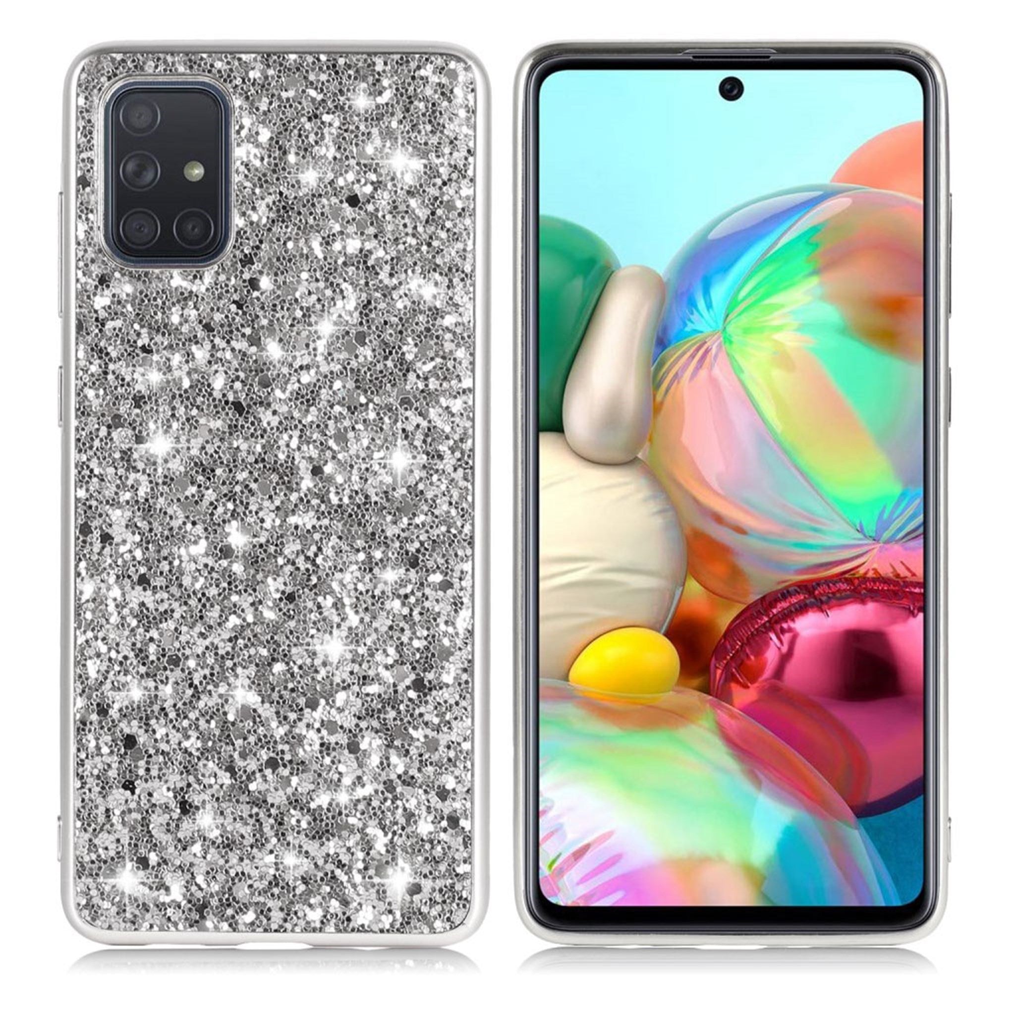 Glitter Samsung Galaxy S10 Lite case - Silver