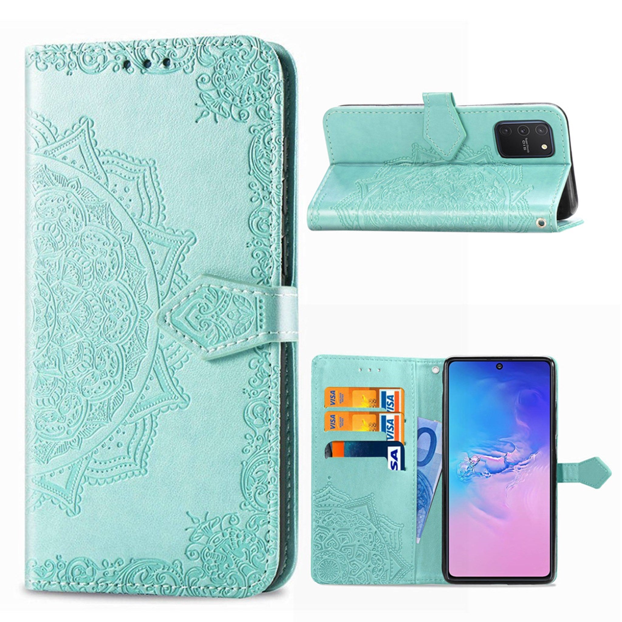 Mandala Samsung Galaxy S10 Lite Flip case - Cyan