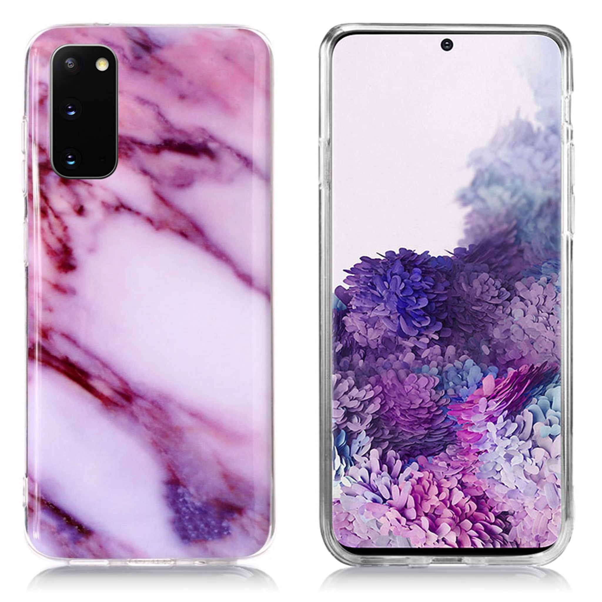 Marble Samsung Galaxy S20 case - Rose / Purple Hue Marble