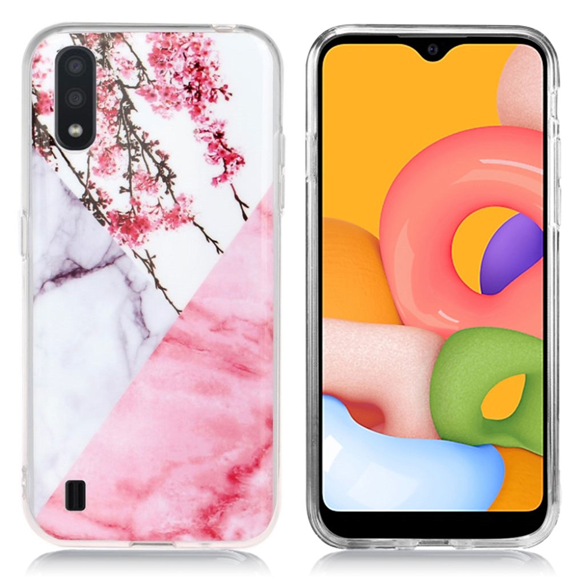 Marble Samsung Galaxy A01 case - Flowery Marble