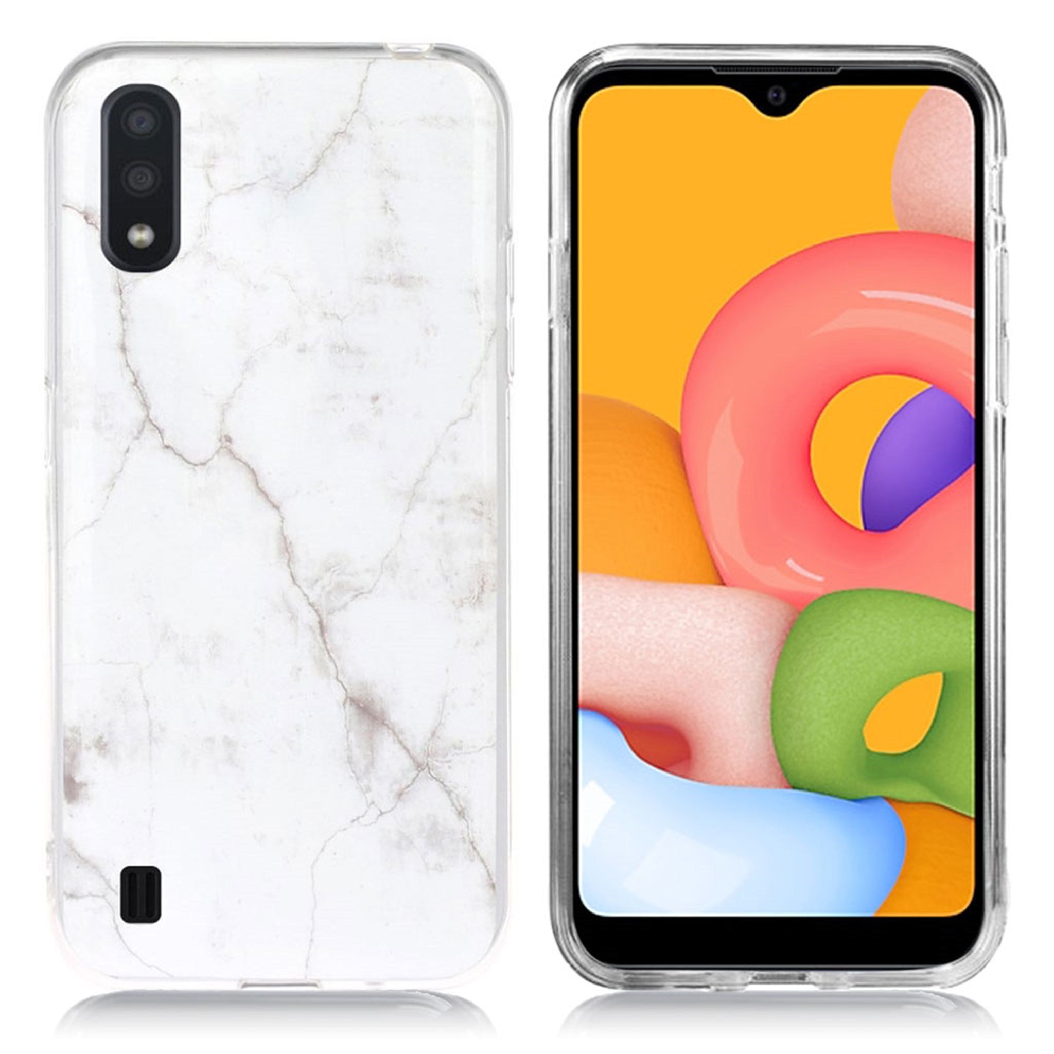 Marble Samsung Galaxy A01 case - White Marble