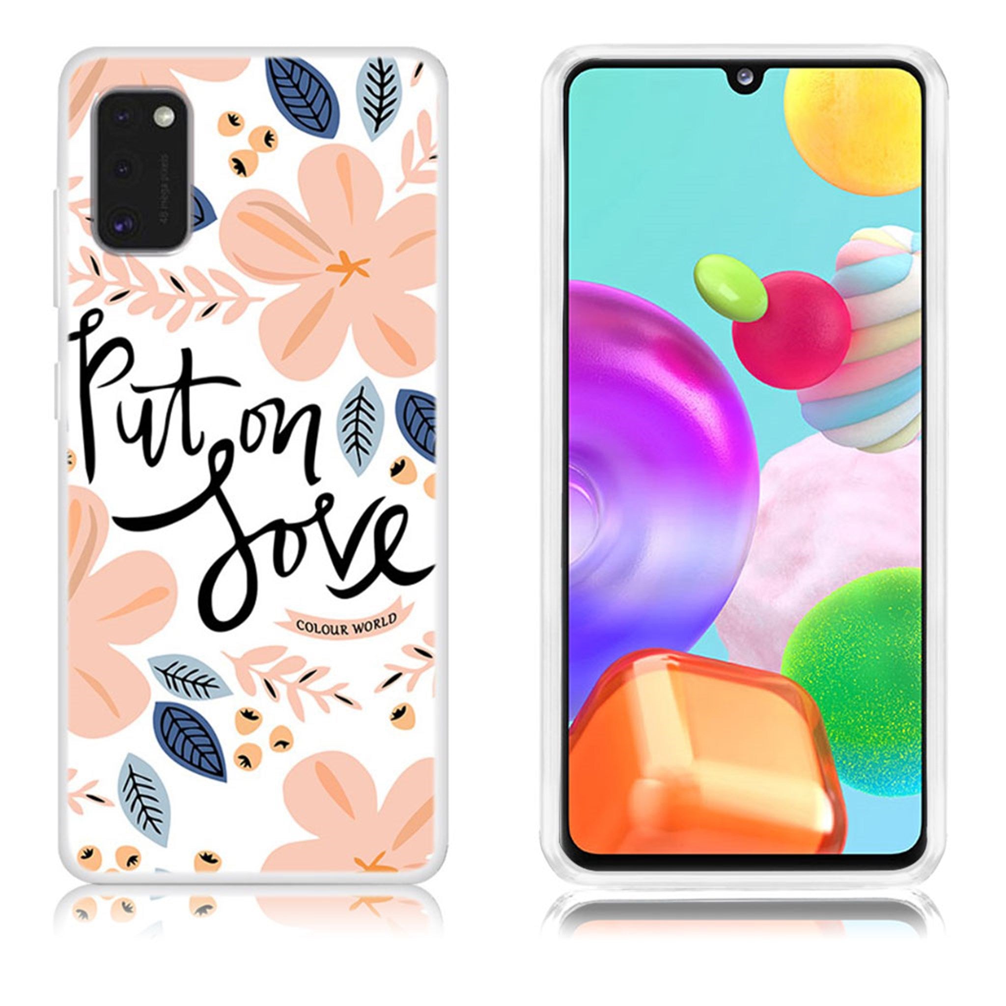 Deco Samsung Galaxy A41 case - Leaf and Flower