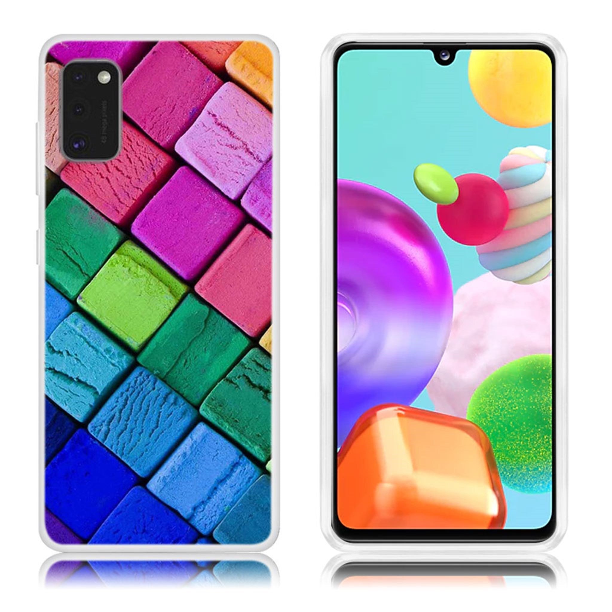 Deco Samsung Galaxy A41 case - Colorful Blocks