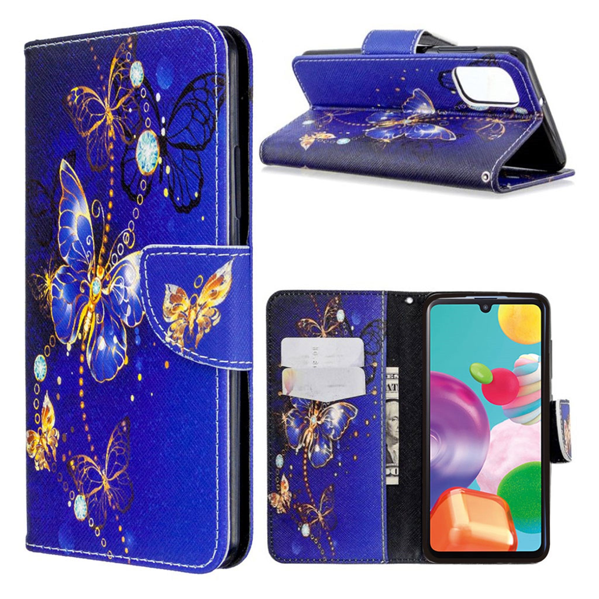 Wonderland Samsung Galaxy A41 flip case - Crystal Butterflies