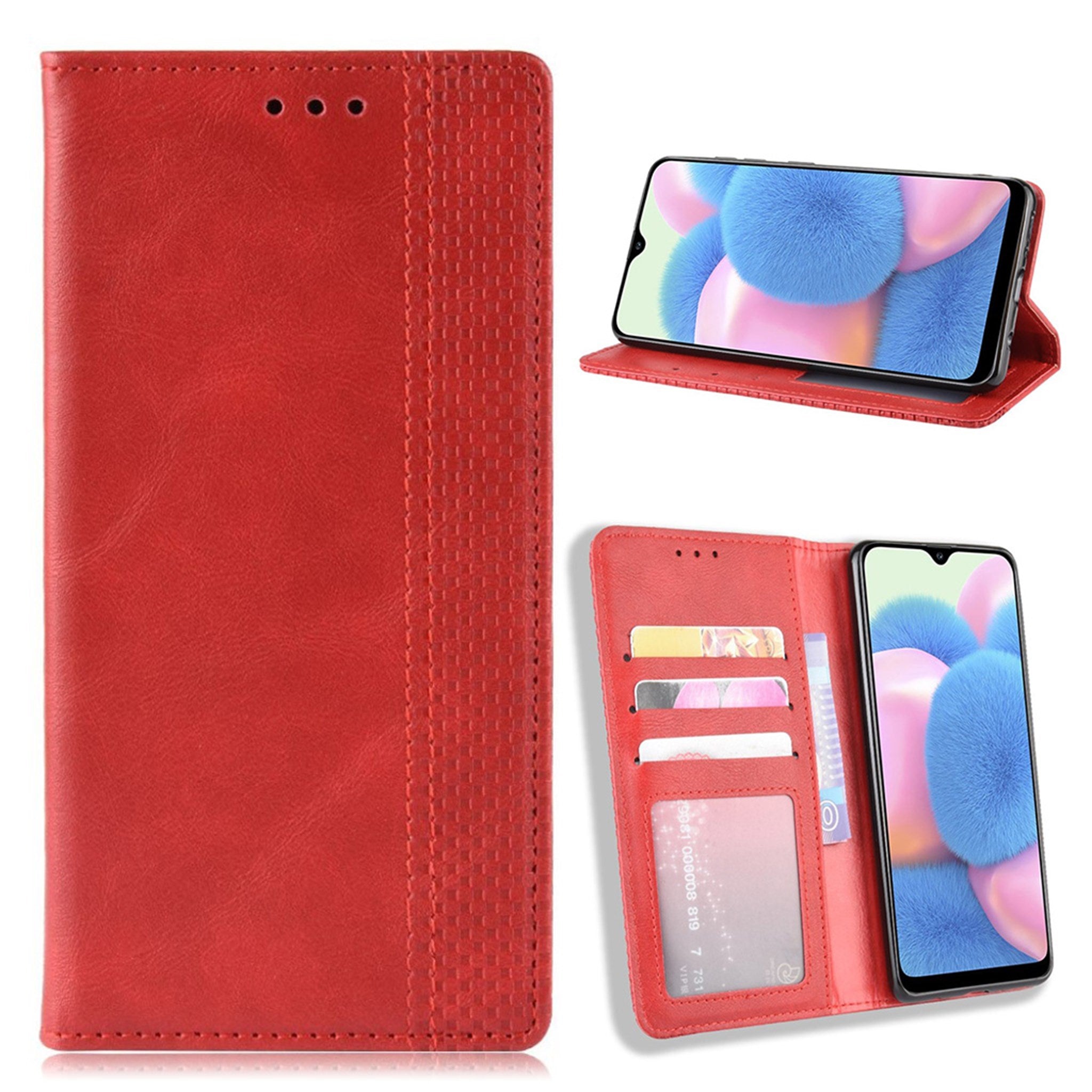 Bofink Vintage Samsung Galaxy A41 leather case - Red