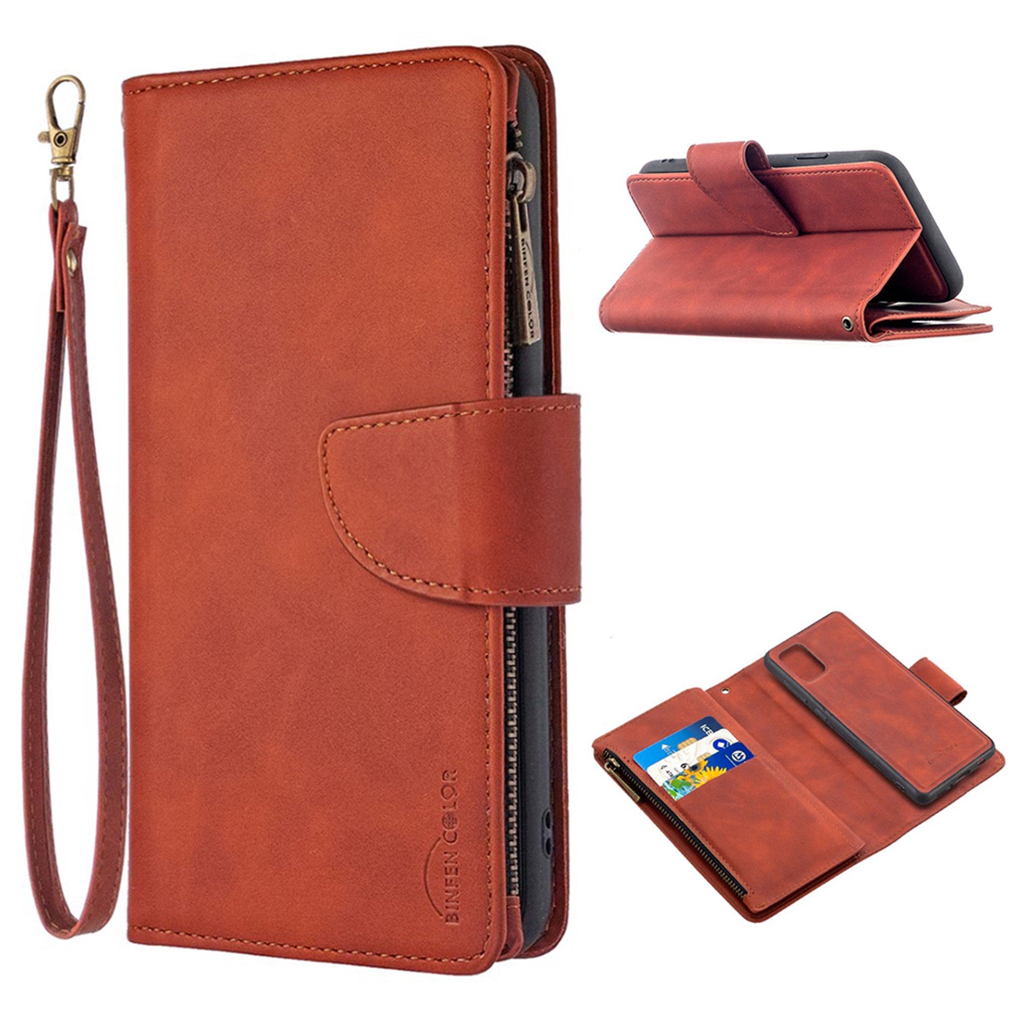 Premium Wallet Samsung Galaxy A31 flip case - Brown