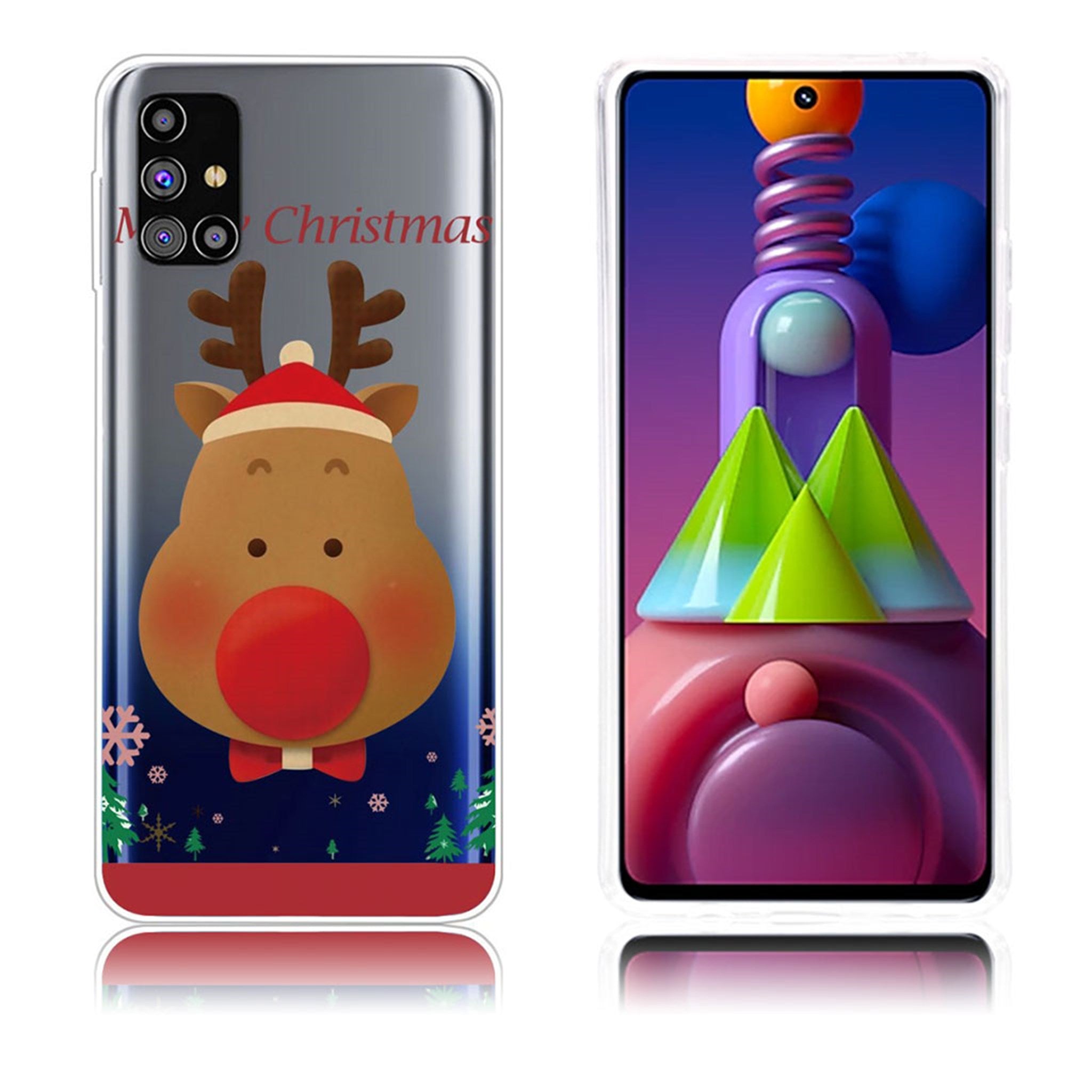 Christmas Samsung Galaxy M51 case - Red-Nose Moose