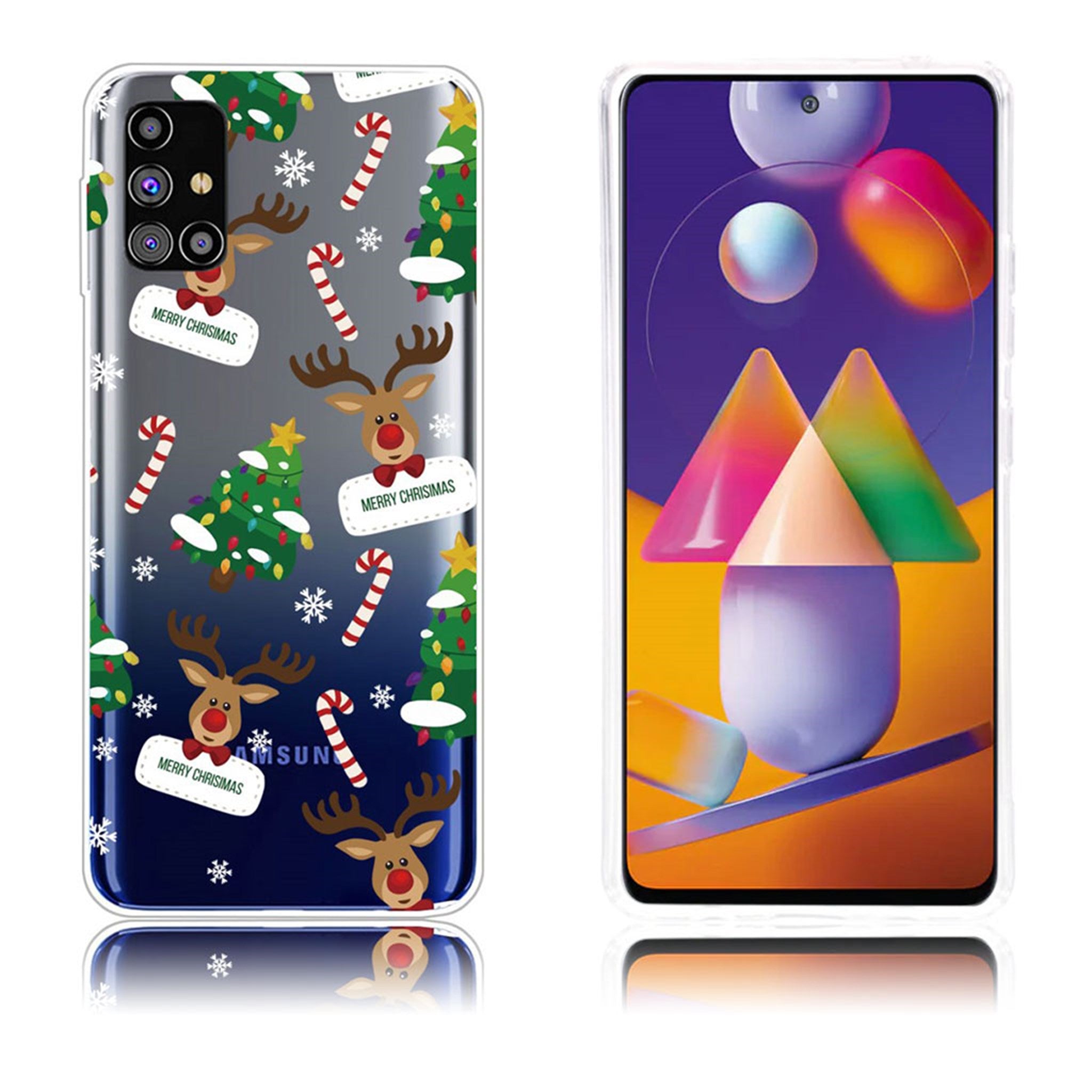 Christmas Samsung Galaxy M31s case - Elk / Candy Canes