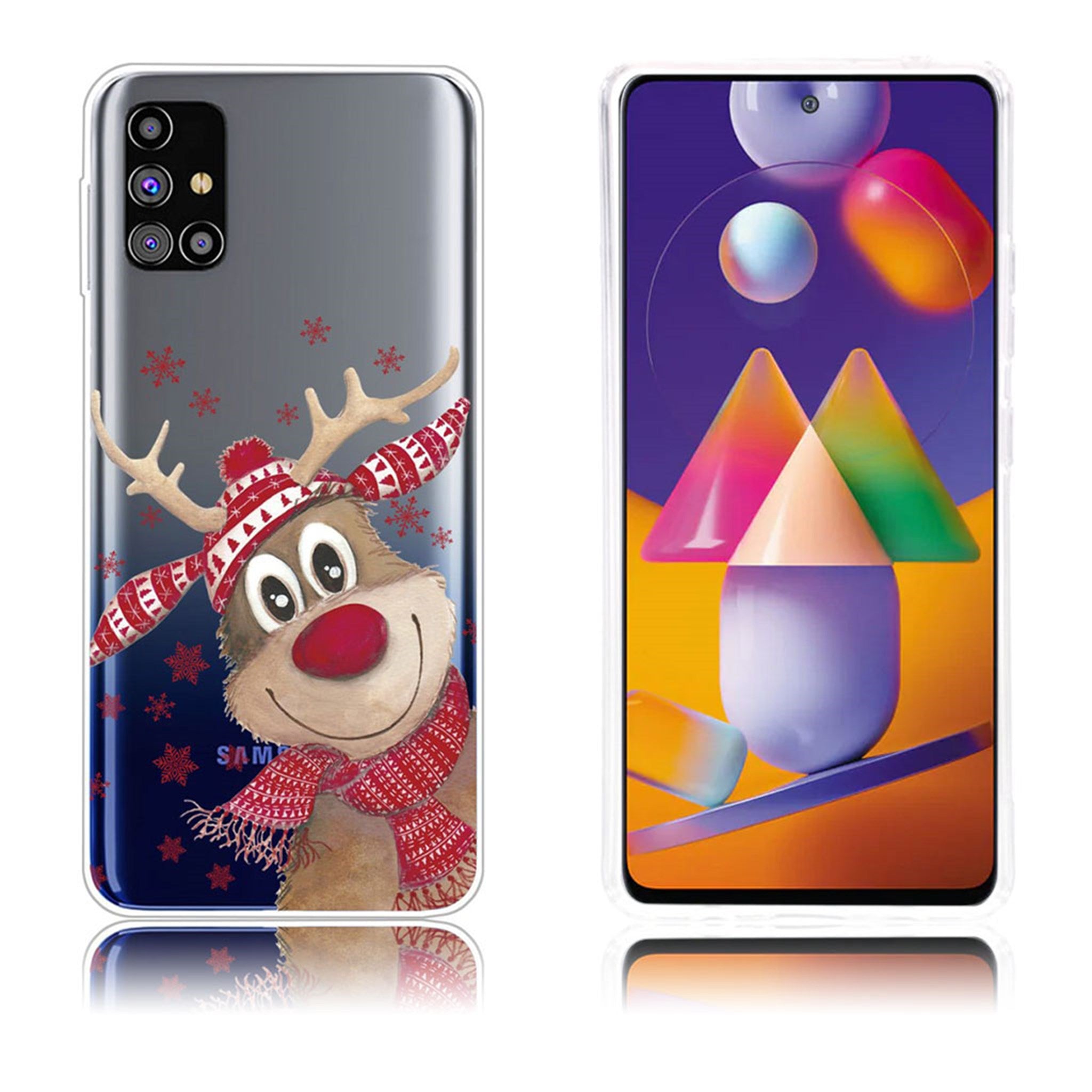 Christmas Samsung Galaxy M31s case - Happy Elk