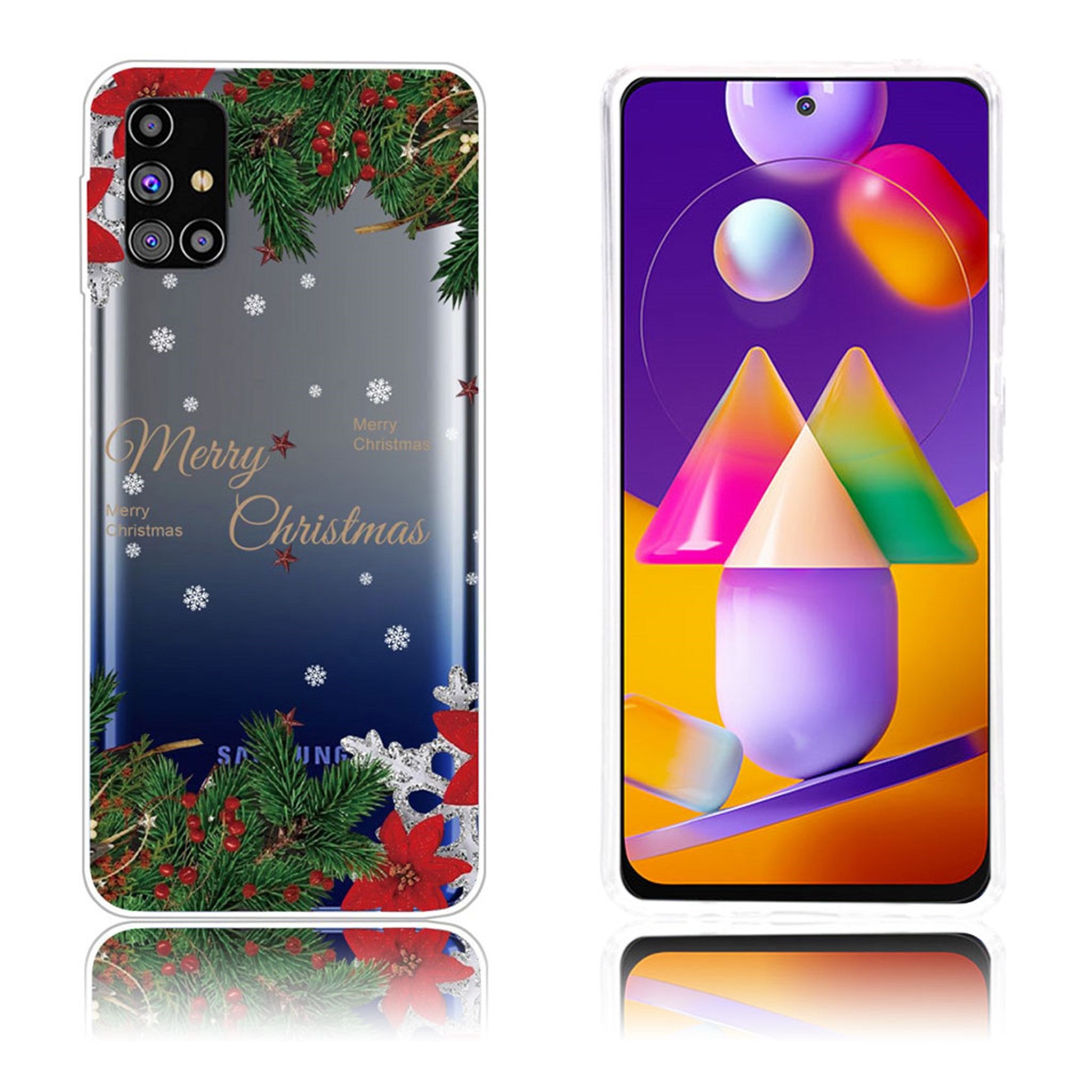 Christmas Samsung Galaxy M31s case - Snow and Grass