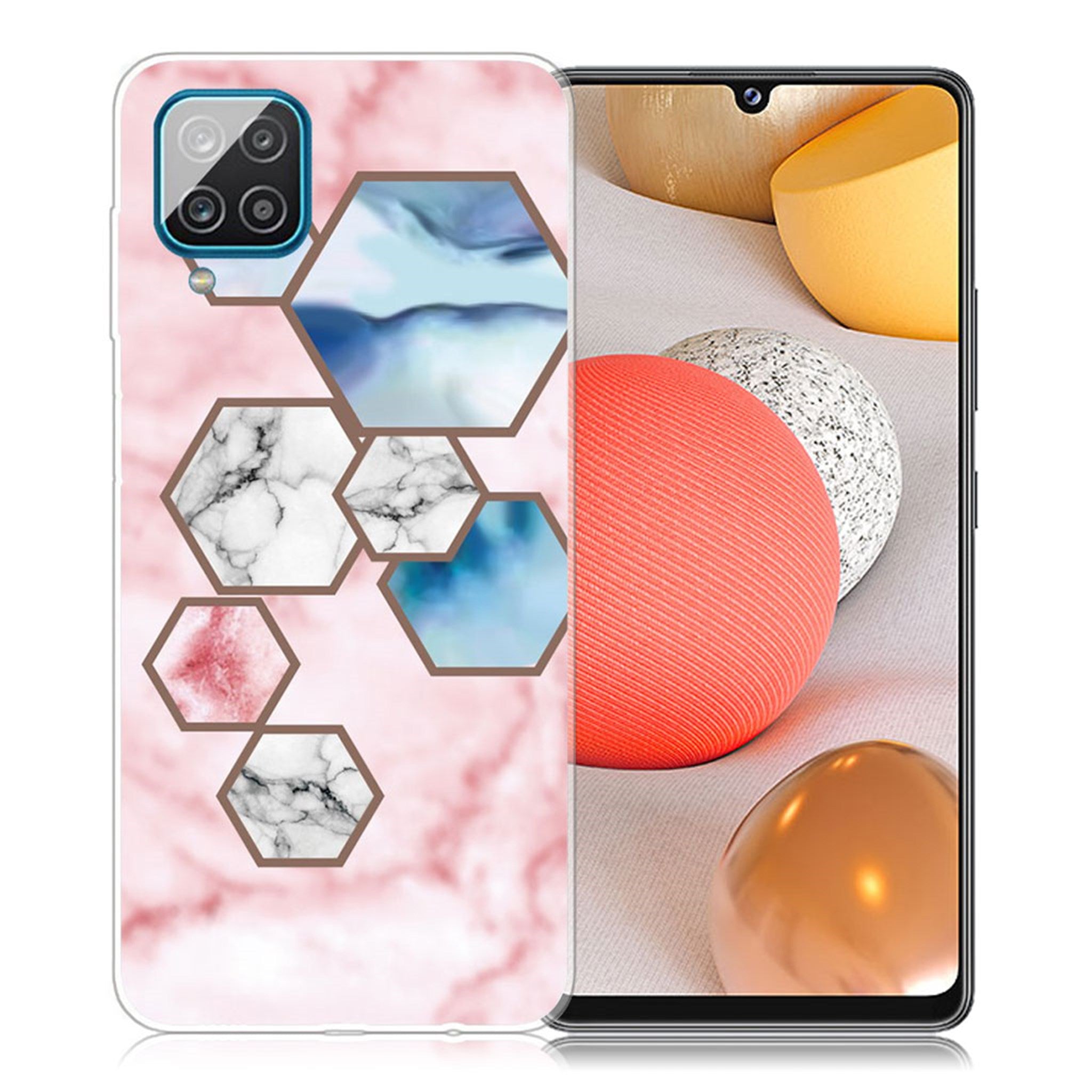 Marble Samsung Galaxy A42 5G case - Hexagon Fragment Marble