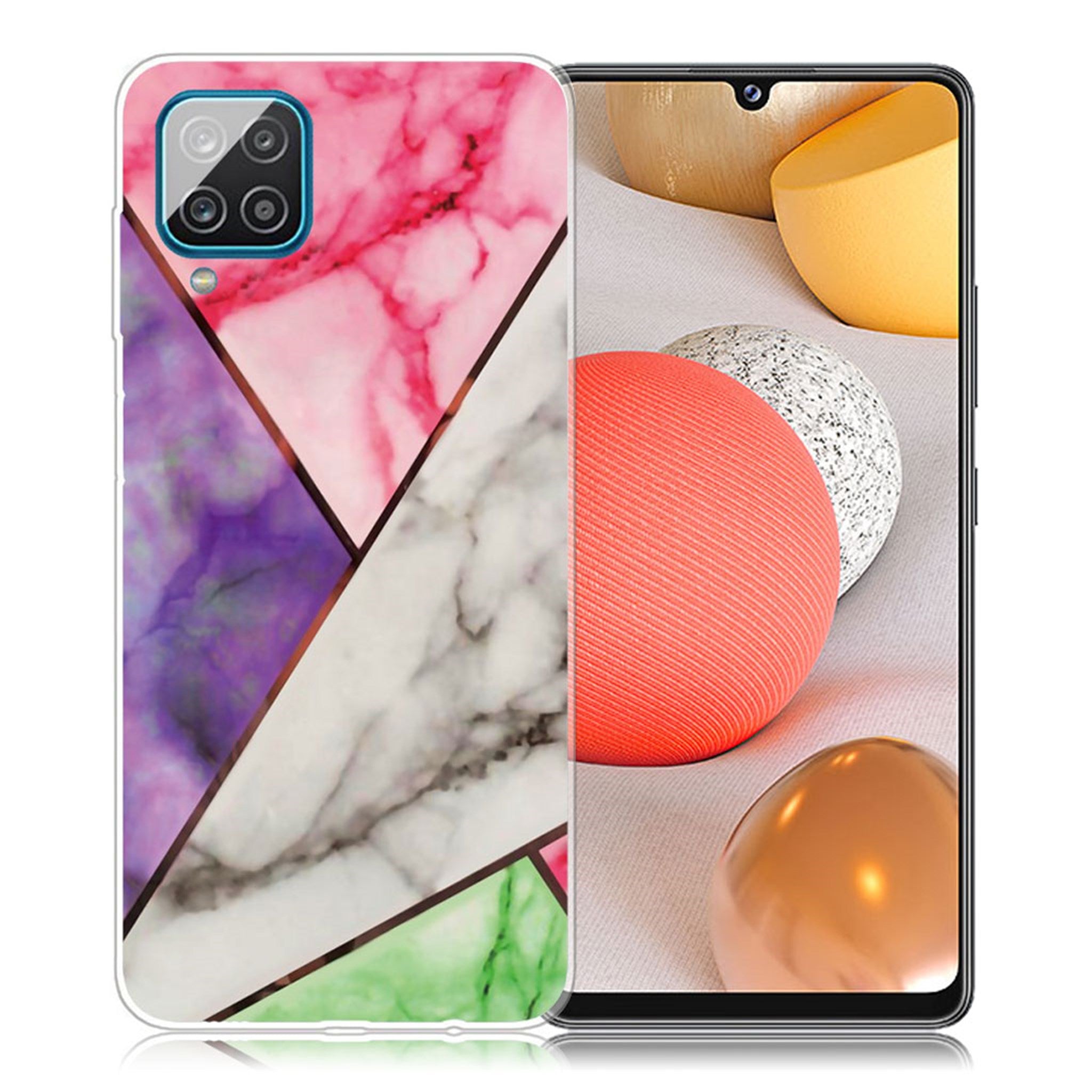 Marble Samsung Galaxy A42 5G case - Purple / Rose / White / Green