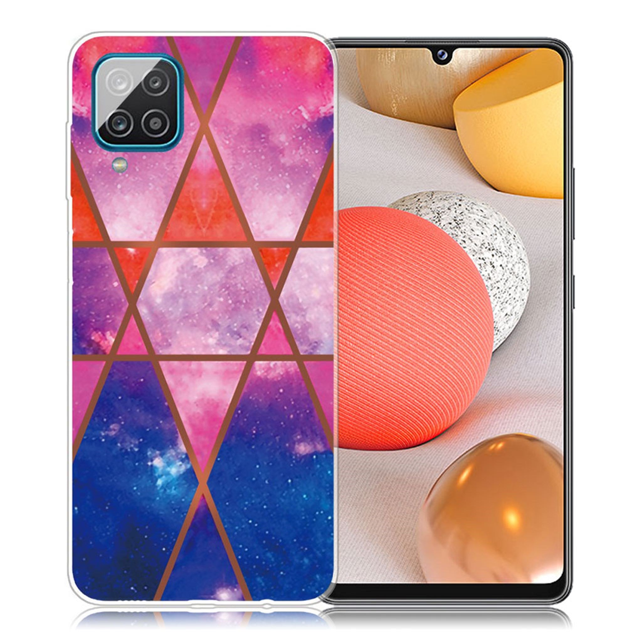 Marble Samsung Galaxy A42 5G case - Rose / Orange / Blue