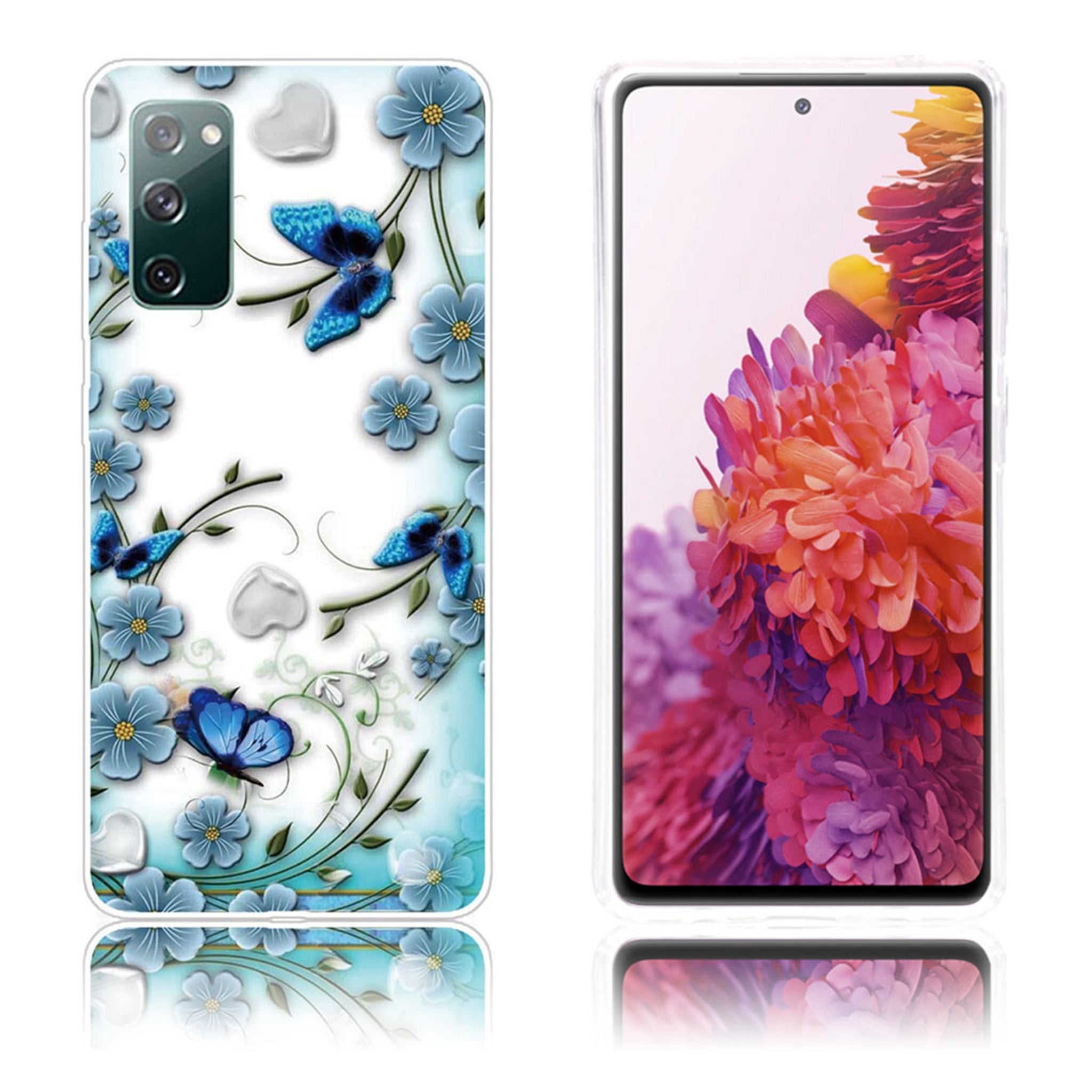 Deco Samsung Galaxy S20 FE 5G / S20 FE case - Blue Flower and Butterfly