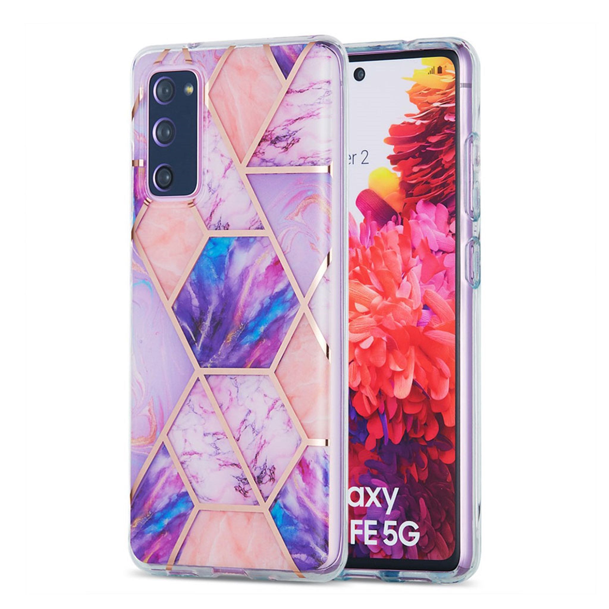 Marble Samsung Galaxy S20 FE 5G / S20 FE case - Light Purple