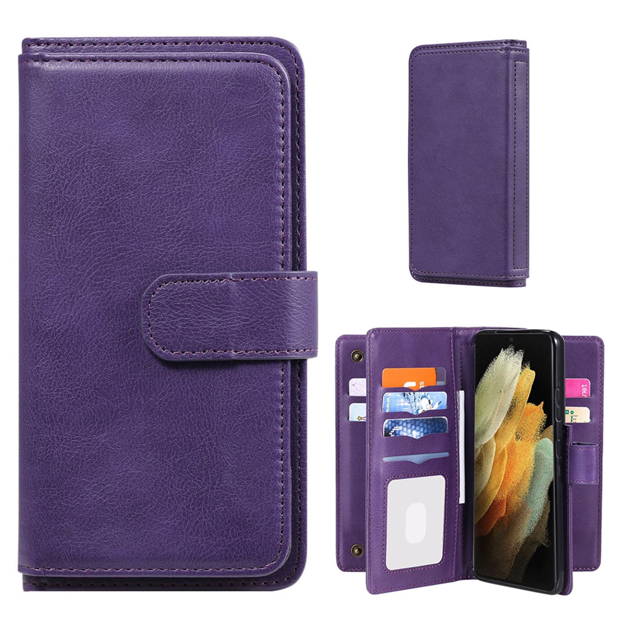 10-slot wallet case for Samsung Galaxy S21 Ultra - Purple