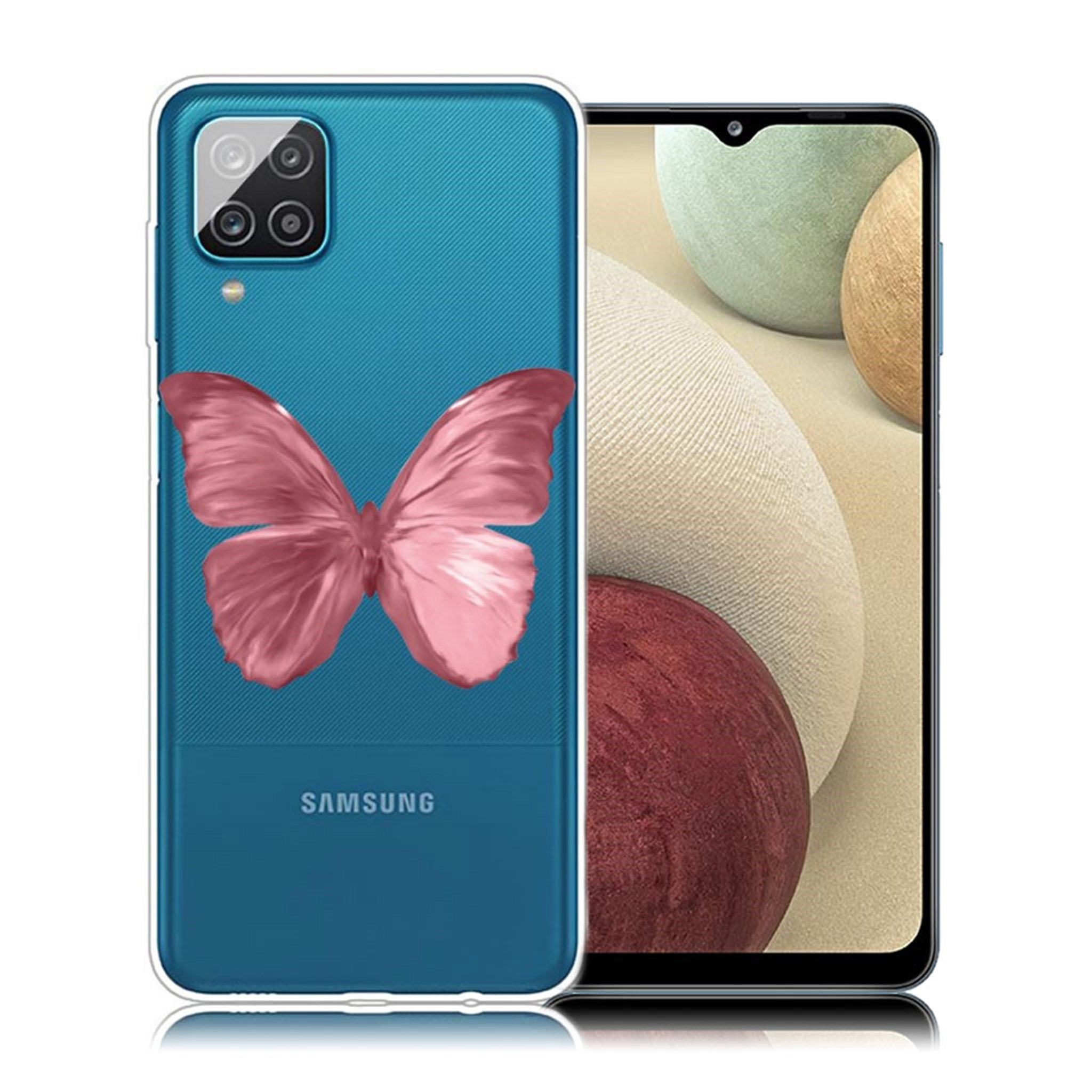 Deco Samsung Galaxy A12 5G case - Pink Butterfly