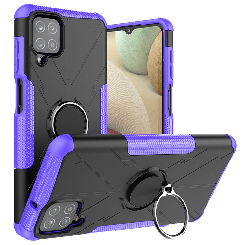 Kickstand cover with magnetic sheet for Samsung Galaxy A12 5G - Purple